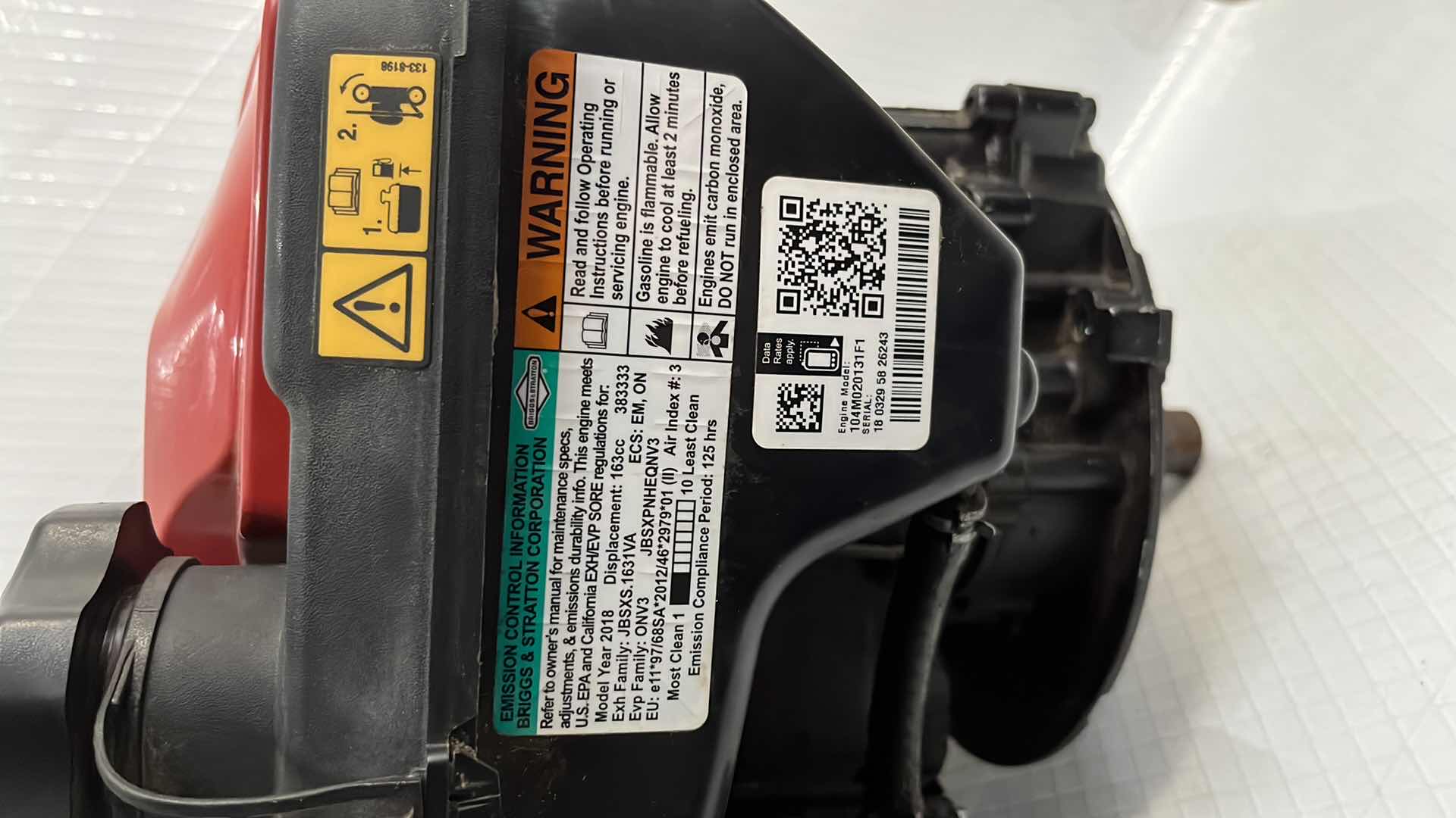 Photo 1 of BRIGGS & STRATTON TORO 7.25 GT VERTICAL SHAFT REPLACEMENT ENGINE W MOW & STOW TECHNOLOGY (104M020131F1)