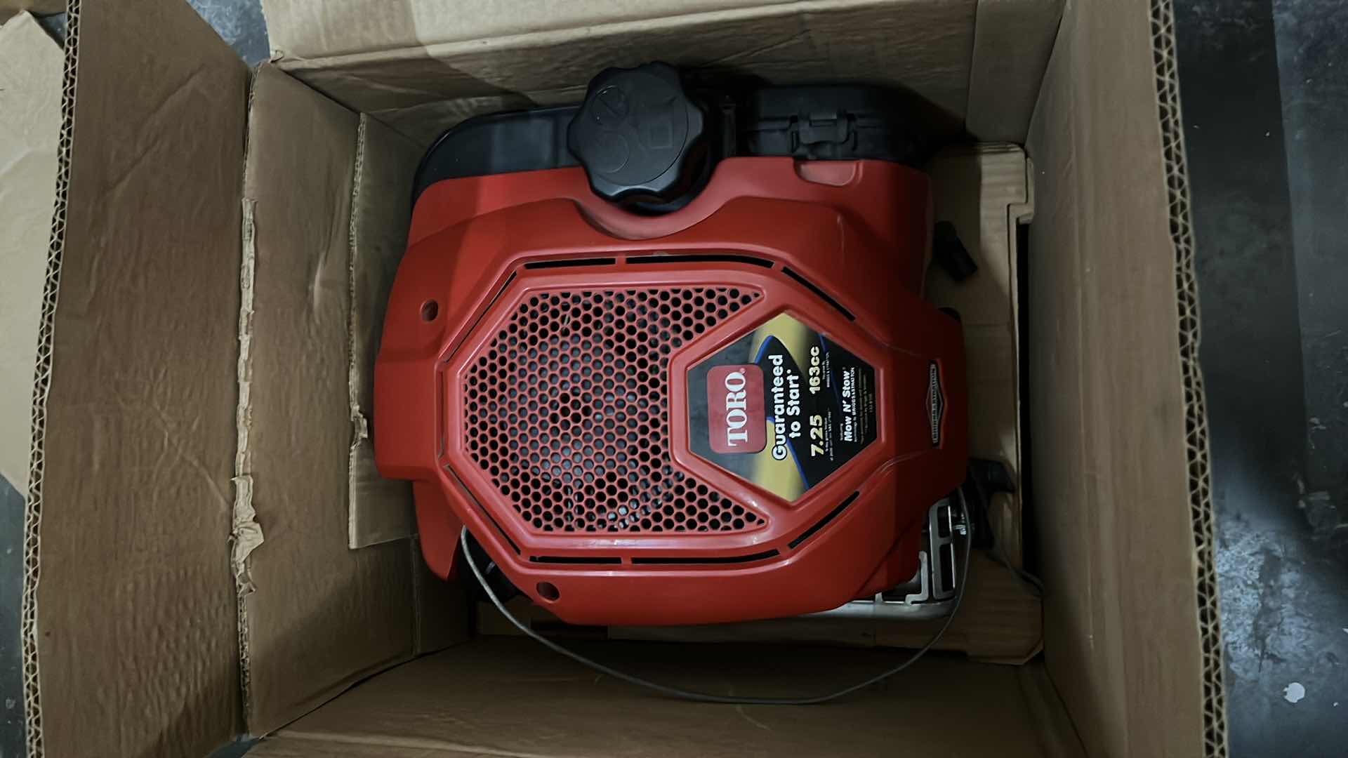 Photo 1 of BRIGGS & STRATTON TORO 7.25 GT VERTICAL SHAFT REPLACEMENT ENGINE W MOW & STOW TECHNOLOGY (104M020131F1)