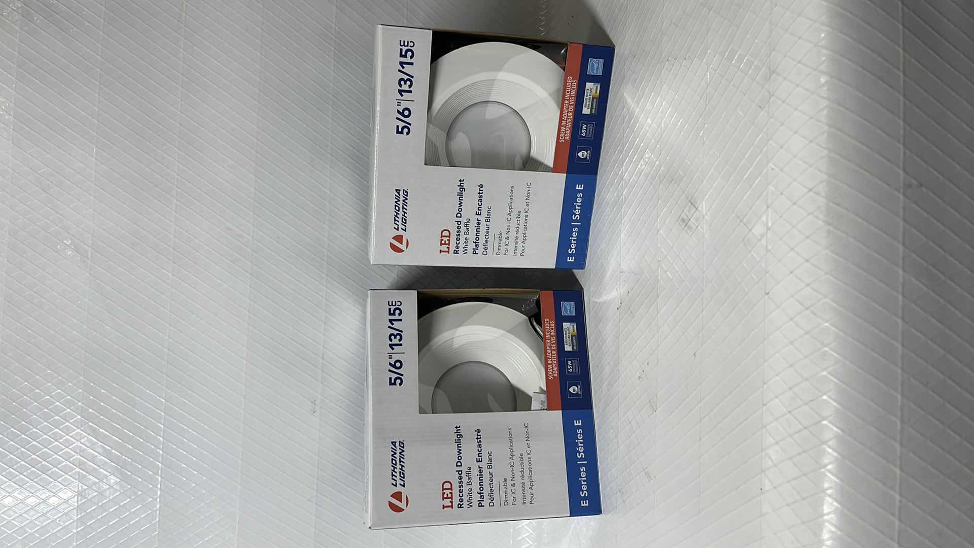 Photo 1 of NEW 2- LITHONIA LIGHTING LED RECESSED DOWNLIGHT E-SERIES 5/6”, 4000K 90CRI, WHITE BAFFLE
(240W39)