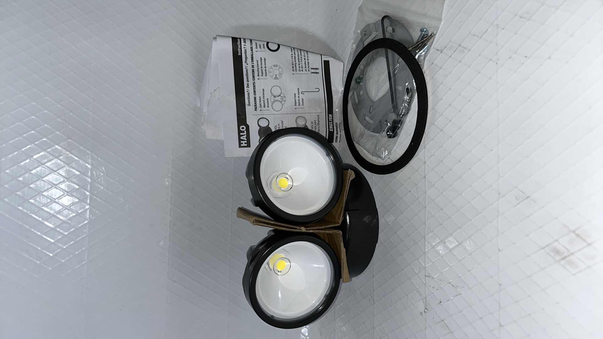 Photo 1 of NEW COOPER LIGHTING SOLUTIONS HALO OUTDOOR SECURITY BRONZE LED TWIN HEAD FLOODLIGHT, 1600 LUMENS 150W (FTR1740L)