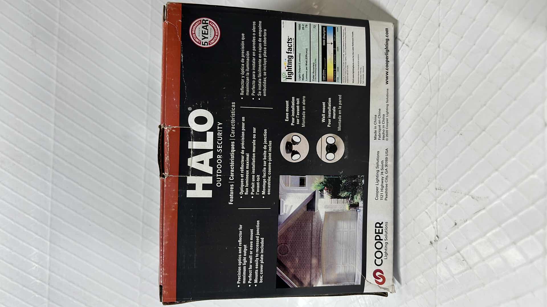 Photo 1 of NEW COOPER LIGHTING SOLUTIONS HALO OUTDOOR SECURITY BRONZE LED TWIN HEAD FLOODLIGHT, 1600 LUMENS 150W (FTR1740L)