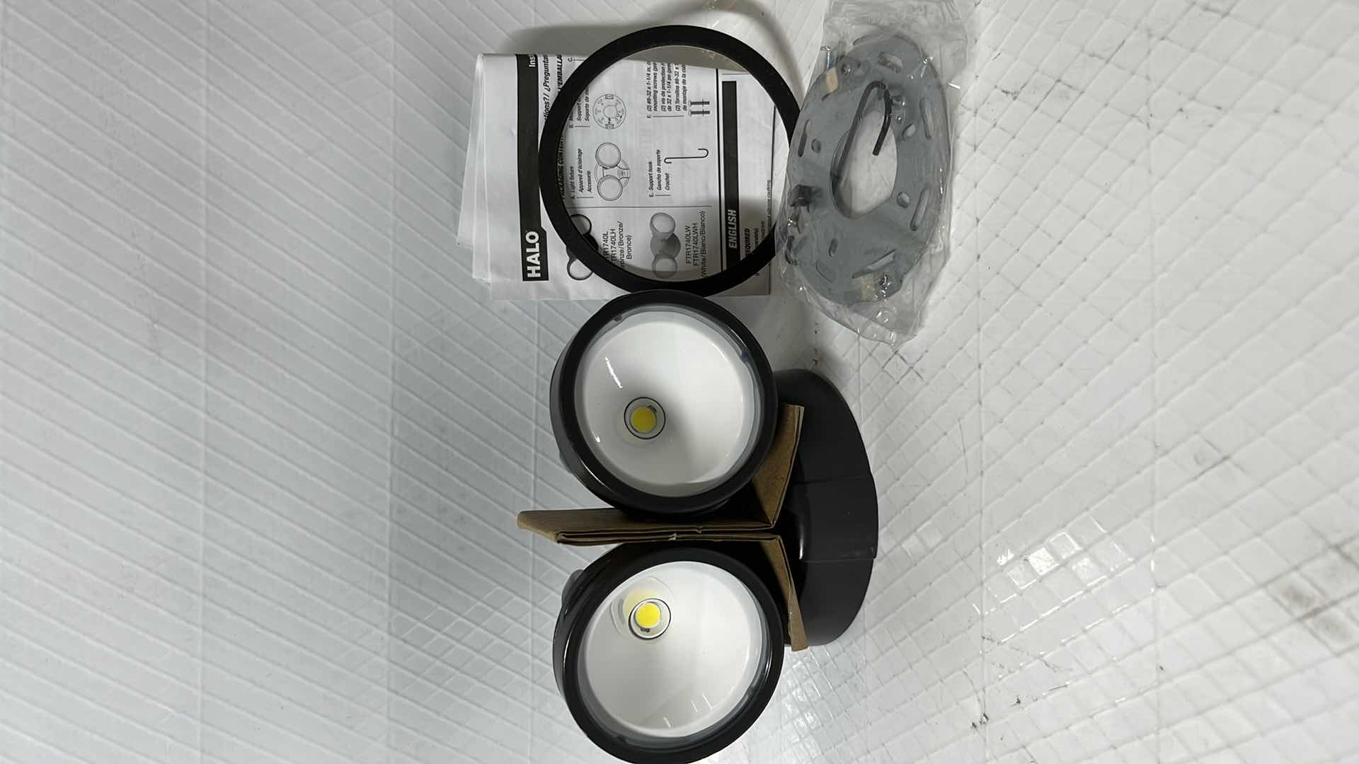 Photo 1 of NEW COOPER LIGHTING SOLUTIONS HALO OUTDOOR SECURITY BRONZE LED TWIN HEAD FLOODLIGHT, 1600 LUMENS 150W (FTR1740L)