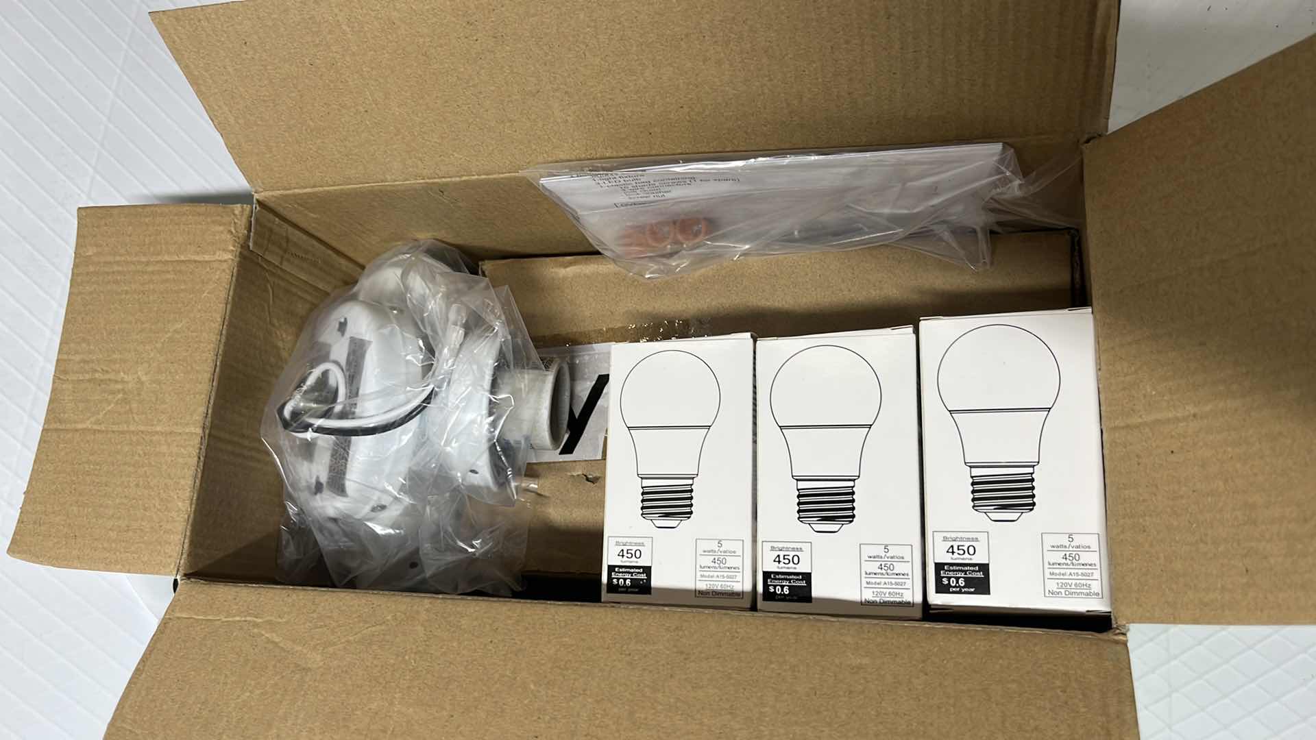 Photo 1 of NEW ELITE CEILING FAN LED LIGHT KIT, 3-LIGHT CLUSTER, WHITE FINISH W FROSTED GLASS (LK1906)