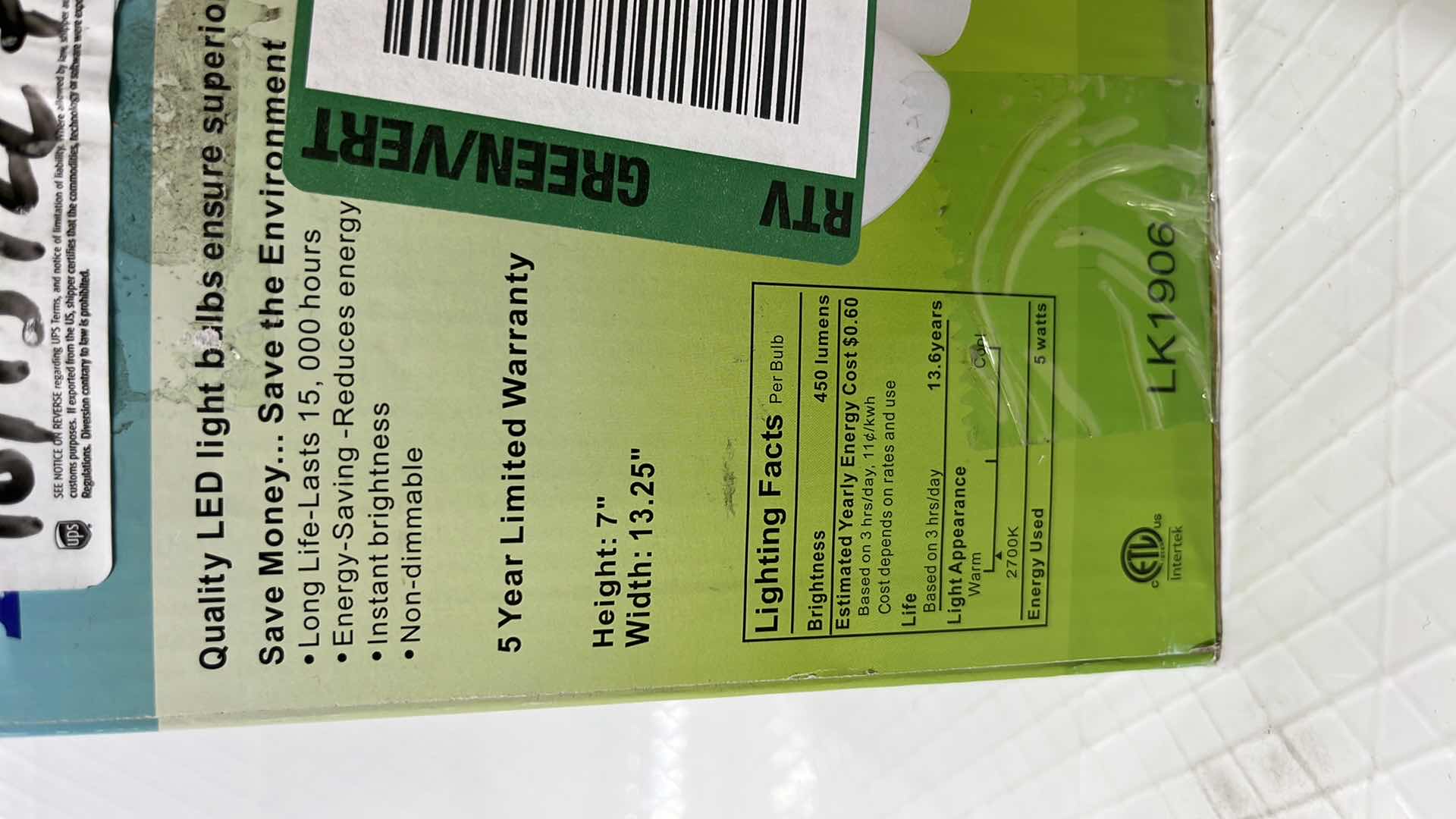 Photo 1 of NEW ELITE CEILING FAN LED LIGHT KIT, 3-LIGHT CLUSTER, WHITE FINISH W FROSTED GLASS (LK1906)