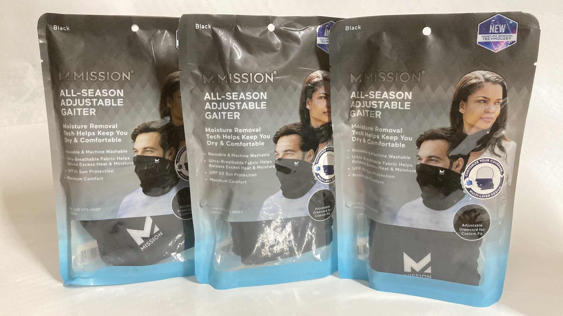 Photo 1 of NEW MISSION ALL SEASON ADJUSTABLE BLACK GAITER (3)