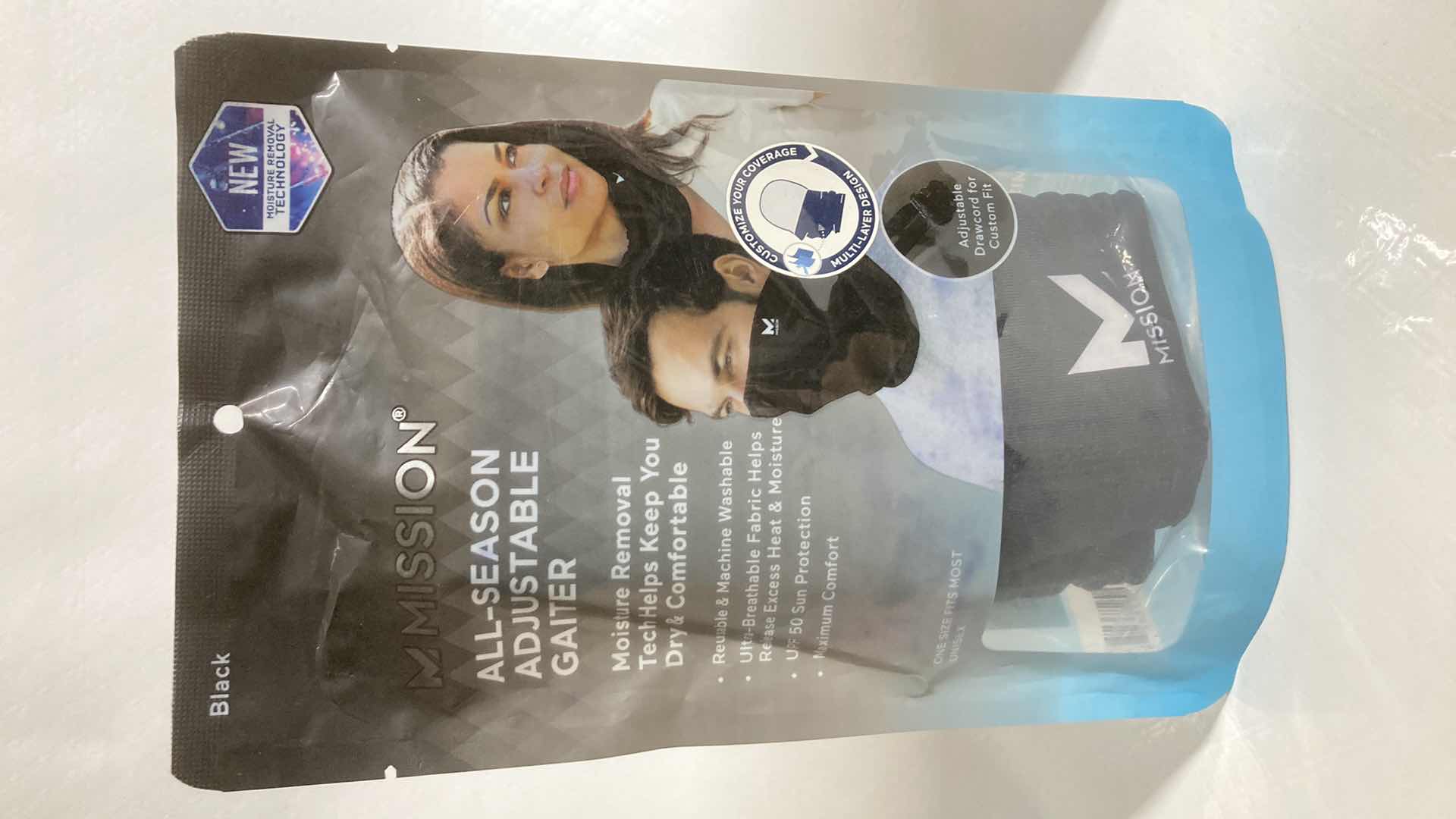 Photo 2 of NEW MISSION ALL SEASON ADJUSTABLE BLACK GAITER (3)