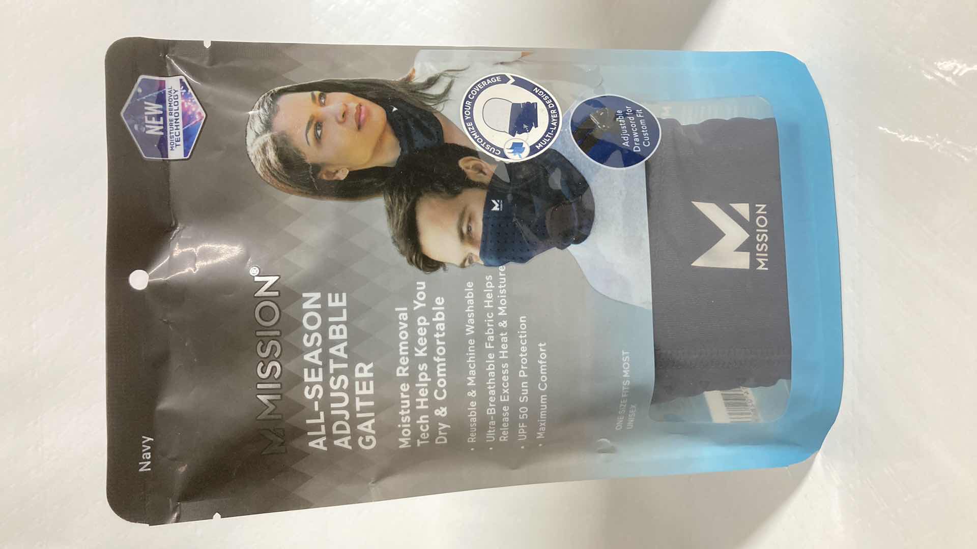 Photo 1 of NEW MISSION ALL SEASON ADJUSTABLE NAVY GAITER (3)