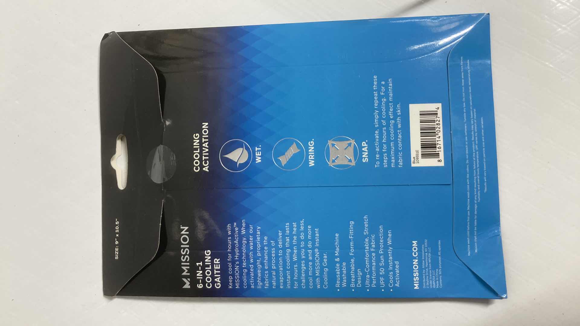 Photo 1 of NEW MISSION 6 IN 1 BLUE COOLING GAITER (3) 9” X 10.5”