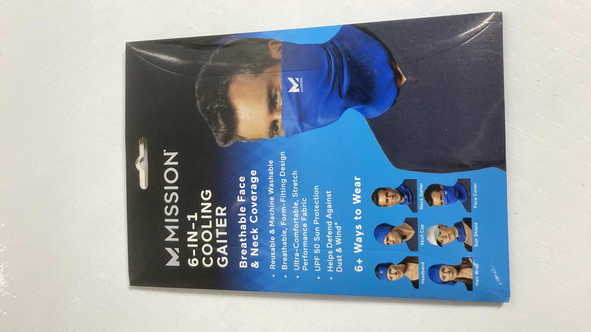 Photo 1 of NEW MISSION 6 IN 1 BLUE COOLING GAITER (3) 9” X 10.5”