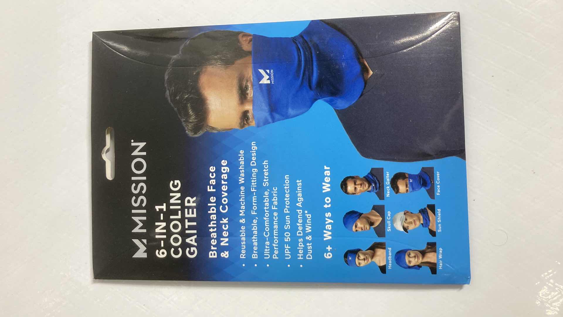 Photo 1 of NEW MISSION 6 IN 1 BLUE COOLING GAITER (3) 9” X 10.5”