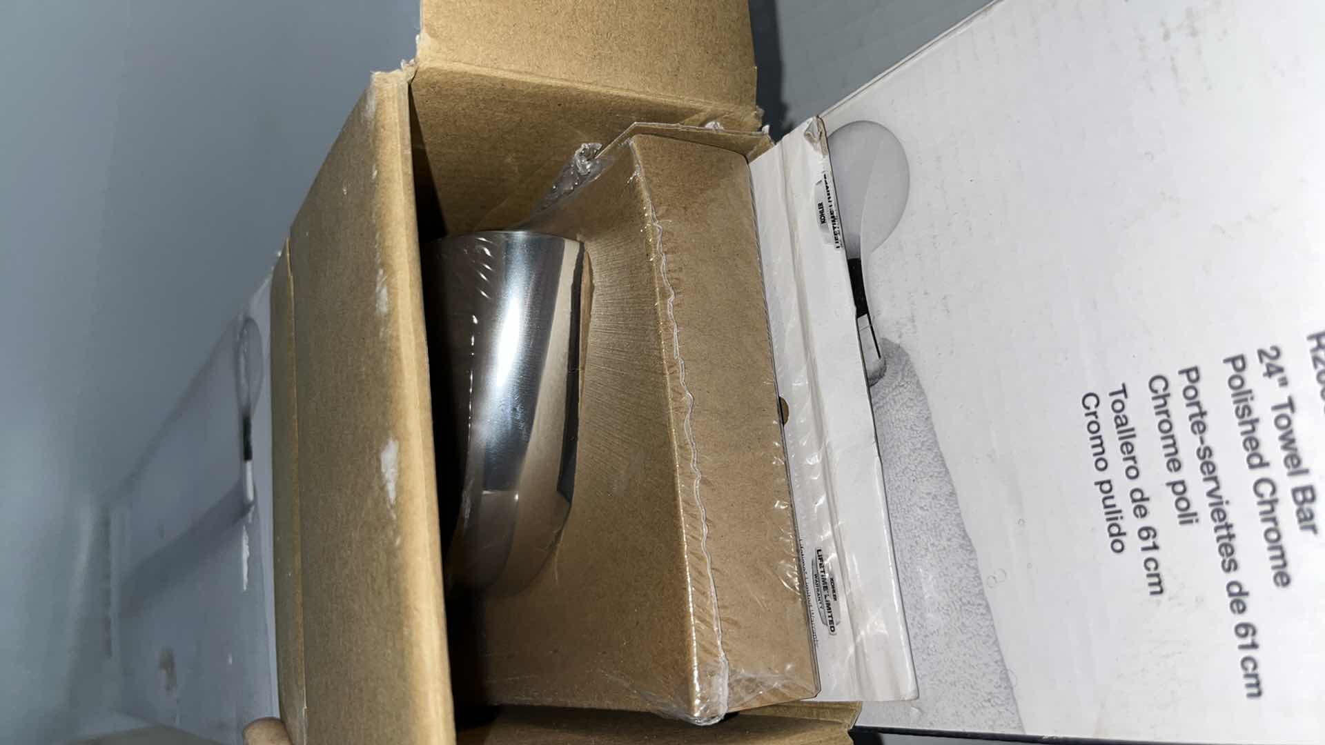 Photo 2 of NEW KOHLER CURSIVA BATH COLLECTION POLISHED CHROME 18” TOWEL BAR & 24” TOWEL BAR (1005270963 & 1005270943)