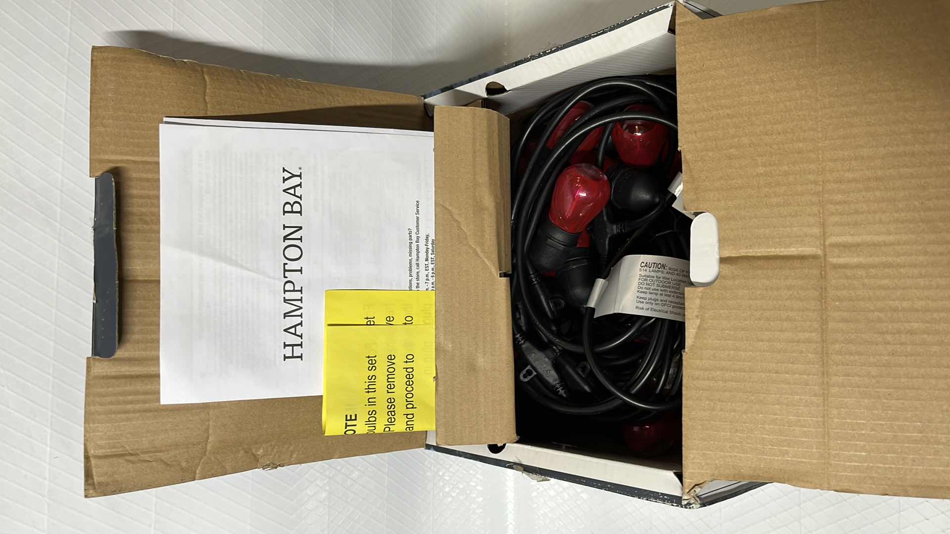 Photo 1 of HAMPTON BAY 48 FT COMMERCIAL GRADE LED PLUG-IN STRING LIGHTS, W 24 SHATTER RESISTANT FILAMENT BULBS (1004683595)