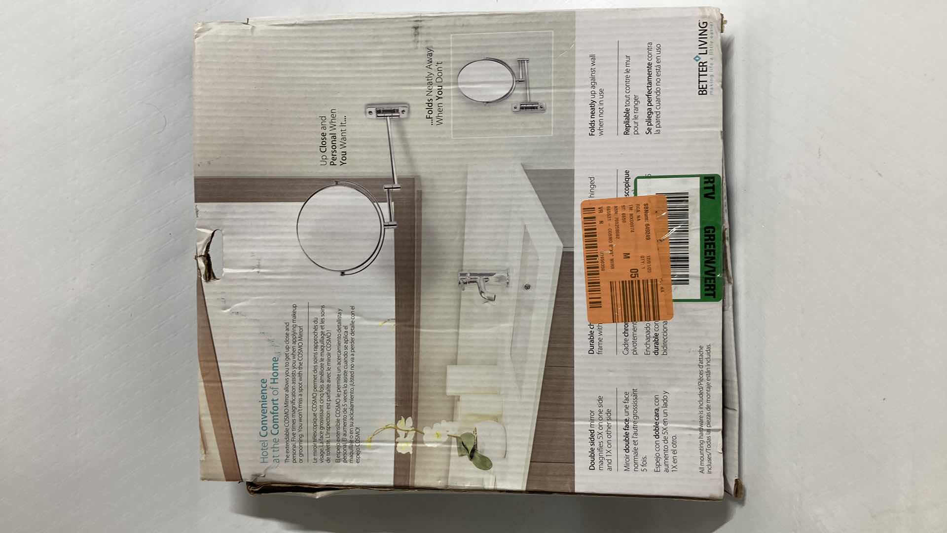 Photo 1 of NEW BETTER LIVING WALL MOUNT VANITY DOUBLE SIDED 8” MIRROR