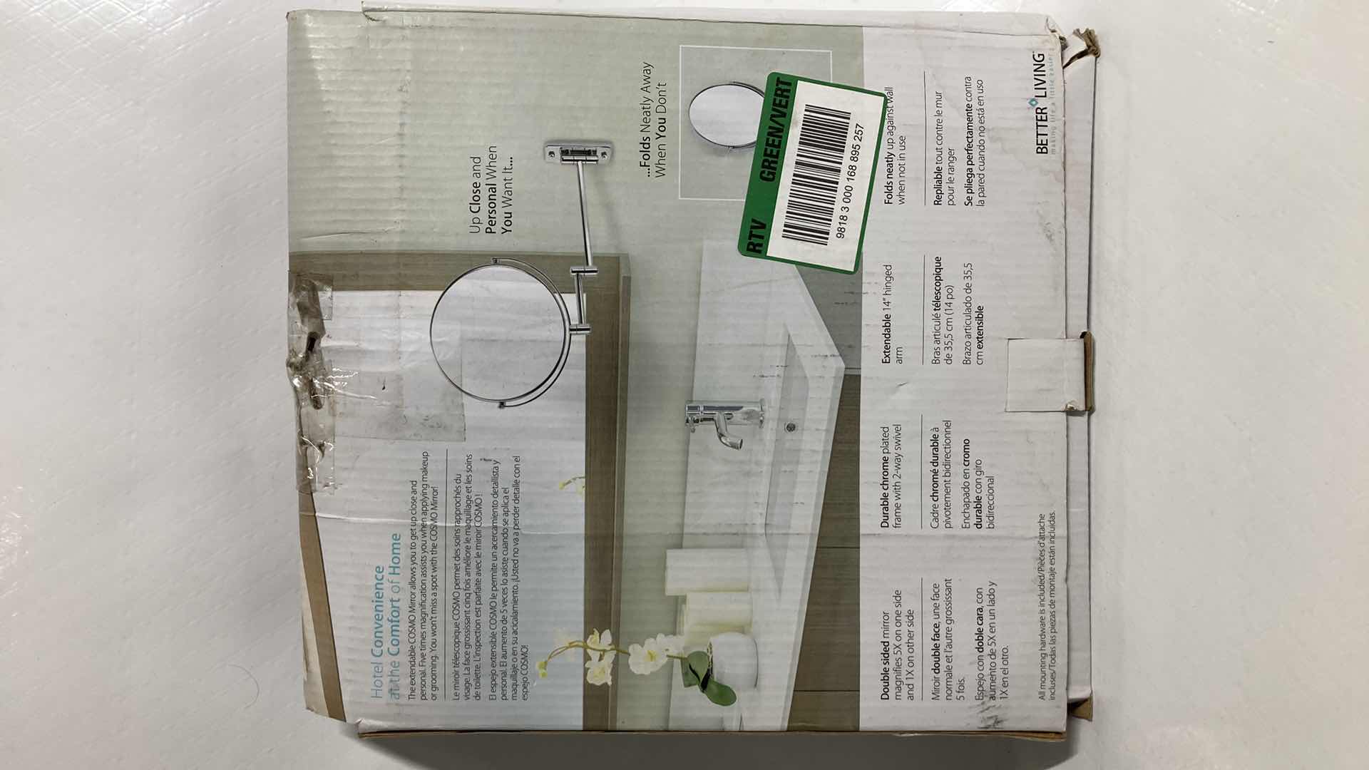 Photo 1 of NEW BETTER LIVING WALL MOUNT VANITY DOUBLE SIDED 8” MIRROR