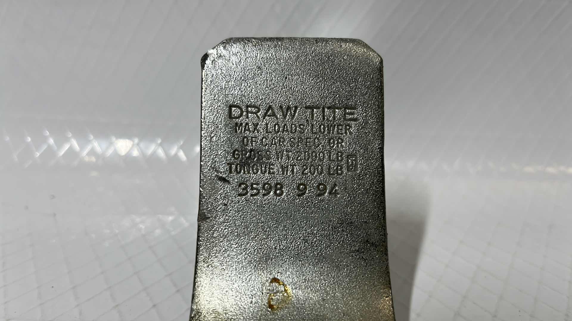 Photo 1 of DRAW-TITE ZINC DRAWBAR KIT, GROSS WT 2000LB TONGUE WT 200LB (3593)