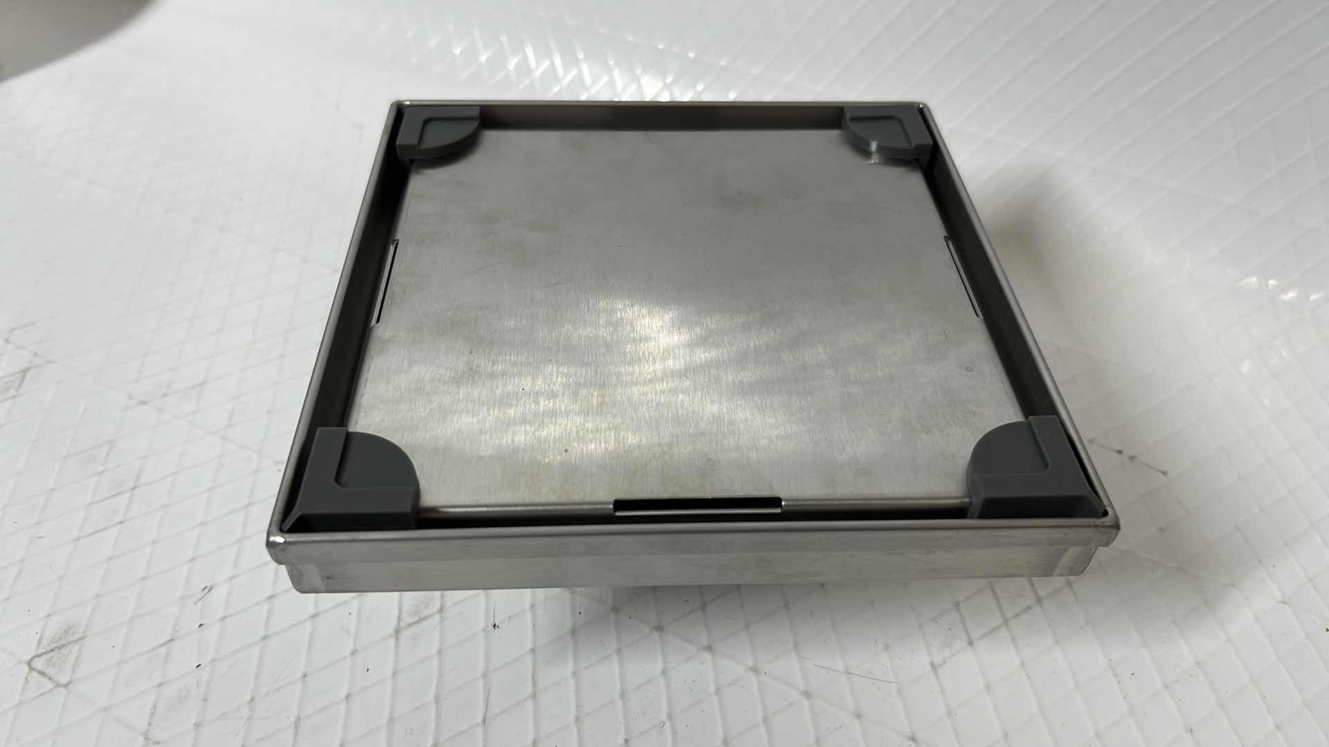 Photo 1 of NEW OATEY DESIGNLINE 6” x 6” SQUARE DRAIN GRATE, TILE-IN DRAIN KIT