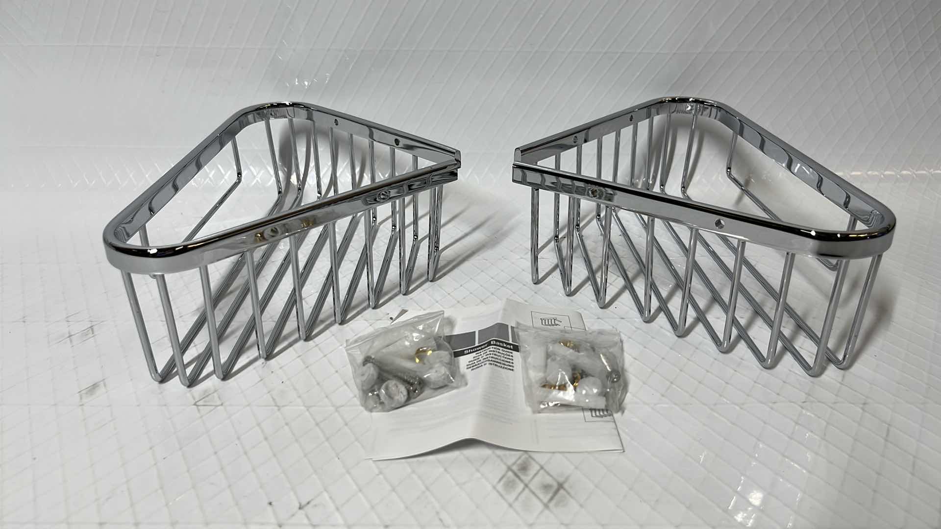 Photo 1 of 2- BETTER LIVING BATH BOUTIQUE COLLECTION SOLID BRASS/CHROME FINISH LUXURY CORNER BASKET (MODEL 11251)