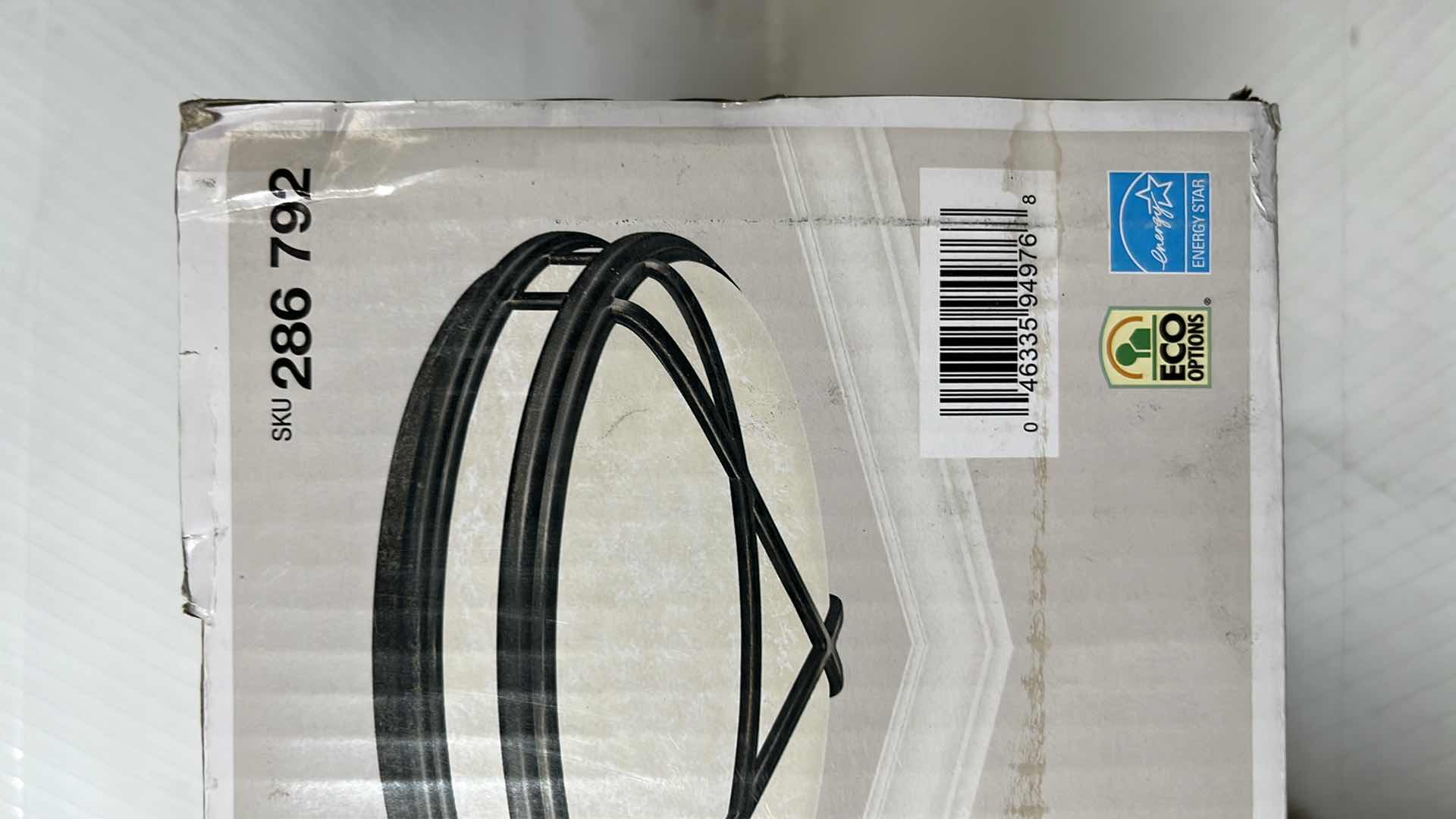 Photo 1 of NEW HAMPTON BAY FAIRCHILD FLUORESCENT FLUSH MOUNT FIXTURE, SIENNA FINISH 16” X 4.5”H (286 792)