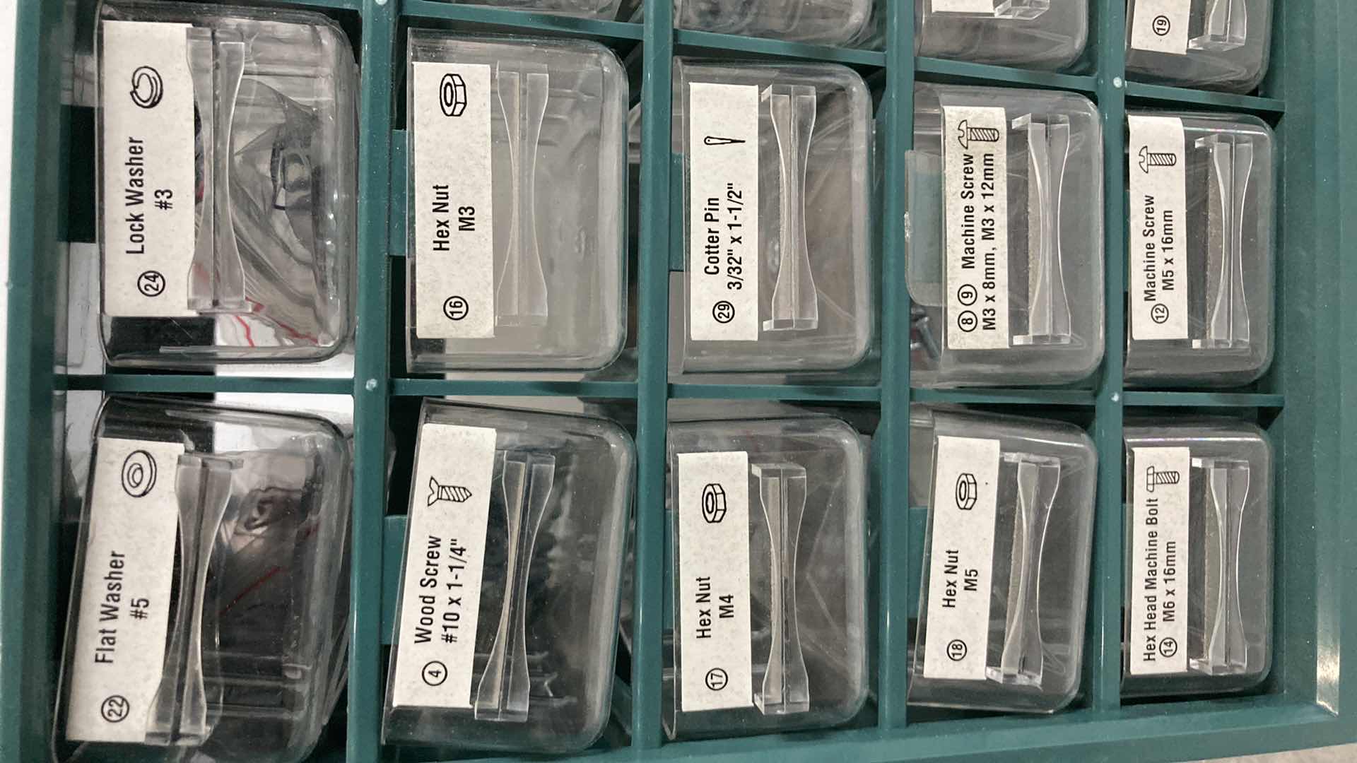 Photo 1 of HARDWARE STORAGE BOX W HARDWARE 11.5” X 5” H9”