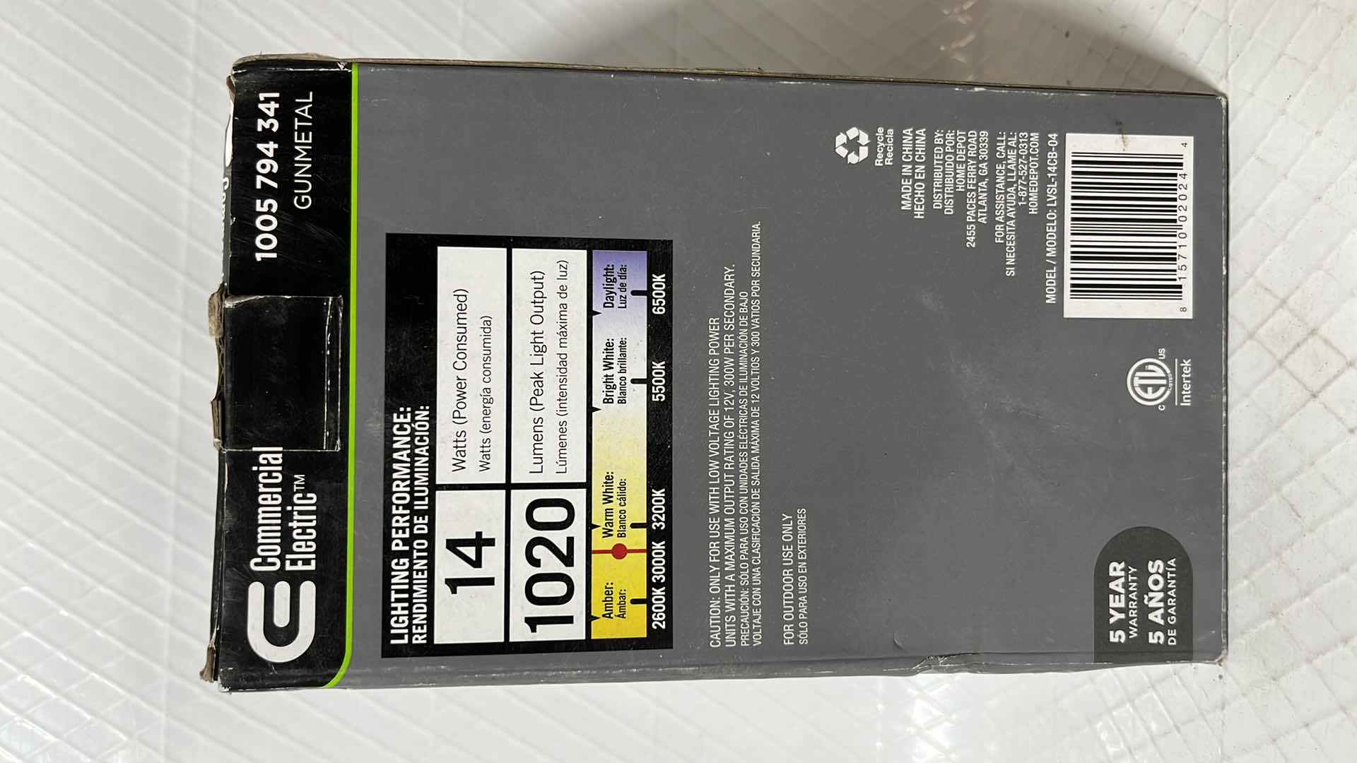 Photo 1 of NEW COMMERCIAL ELECTRIC LOW VOLTAGE LED COLOR CHANGING ADJUSTABLE BEAM SPOT LIGHT, 1040 LUMENS, GUNMETAL BRASS (1005 794 341)