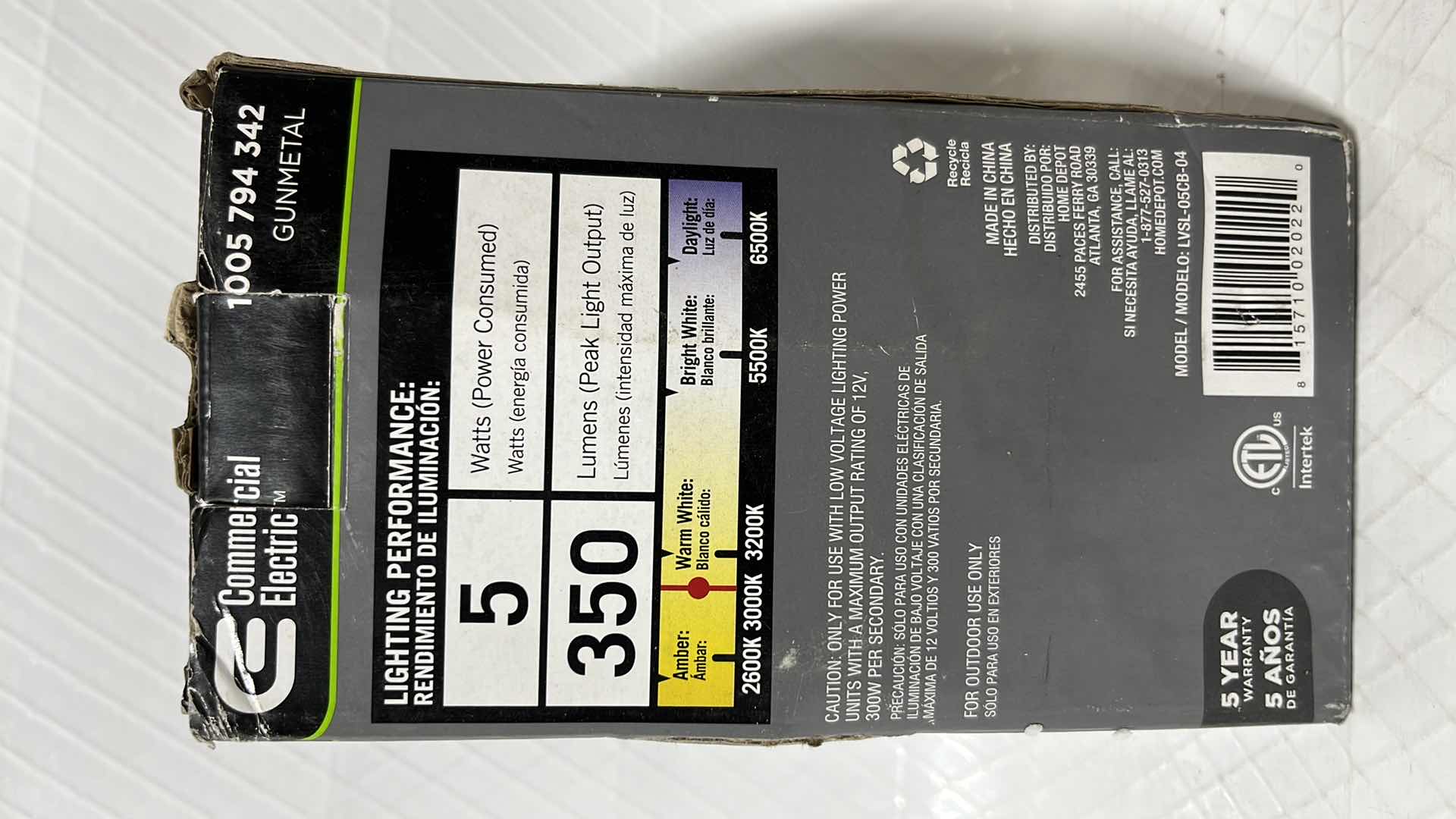 Photo 1 of NEW COMMERCIAL ELECTRIC LOW VOLTAGE LED COLOR CHANGING ADJUSTABLE BEAM SPOT LIGHT, 350 LUMENS, GUNMETAL BRASS (1005 794 342)