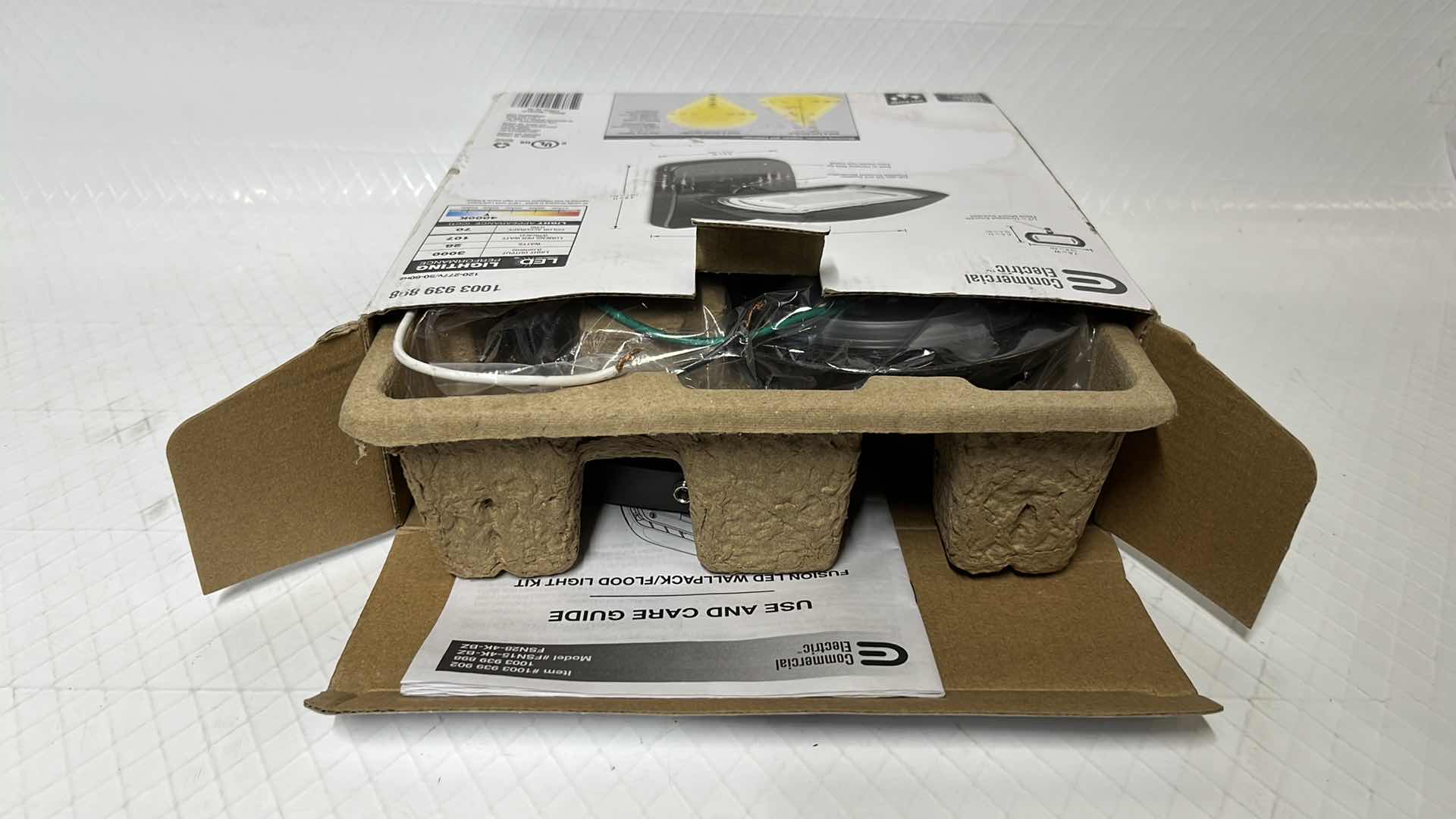 Photo 1 of NEW COMMERCIAL ELECTRIC LED WALL OR FLOOD LIGHT, SWITCH ACTIVATED, 3000 LUMENS, BRONZE FINISH (1003 939 898)