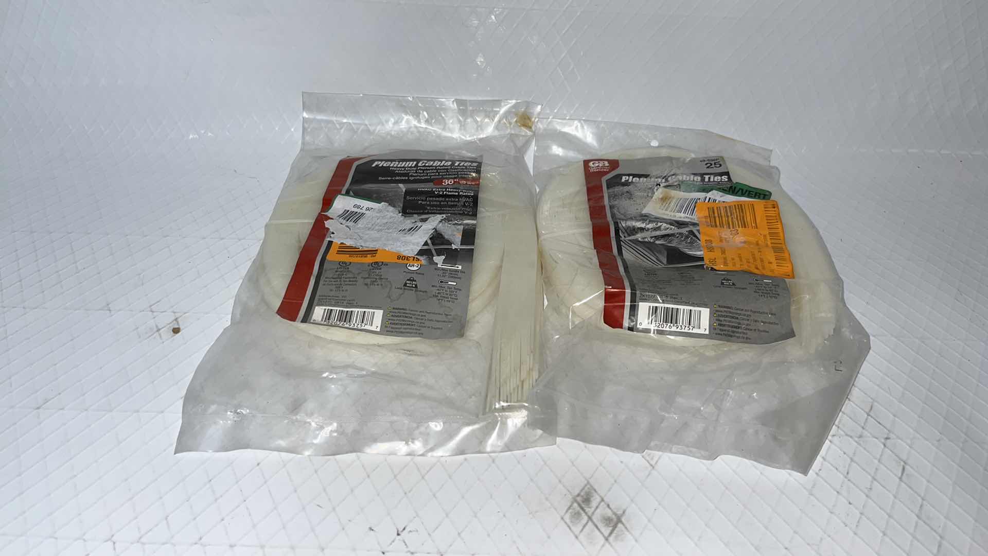 View 3 of 2- GARDNER BENDER PLENUM CABLE TIES, HVAC EXTRA HEAVY-DUTY V-2 FLAME RATED 36”