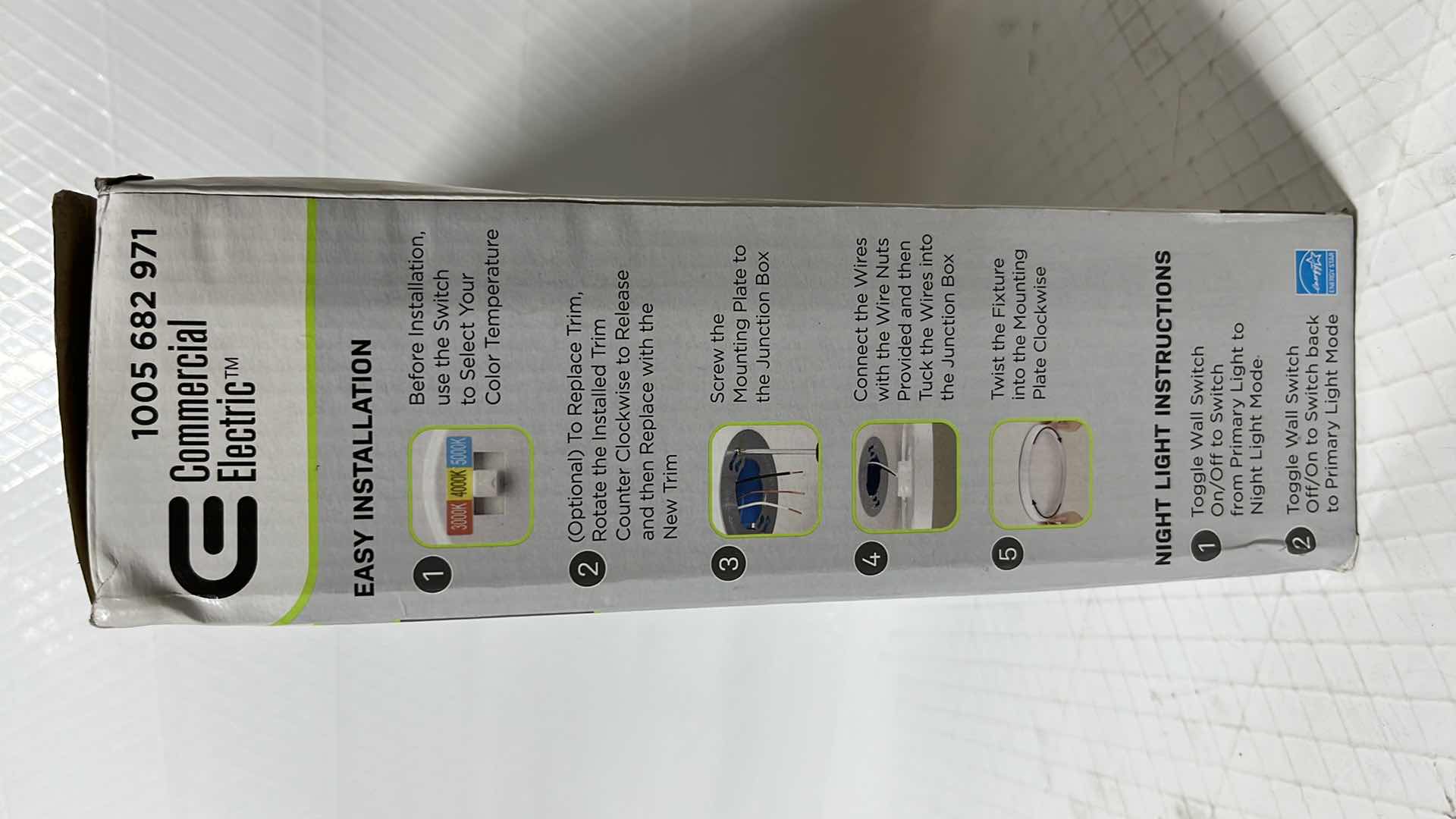 Photo 1 of COMMERCIAL ELECTRIC 9” LED COLOR CHANGING FLUSH MOUNT W INTERCHANGEABLE WHITE OR OIL RUBBED BRONZE TRIM (1005 682 971)