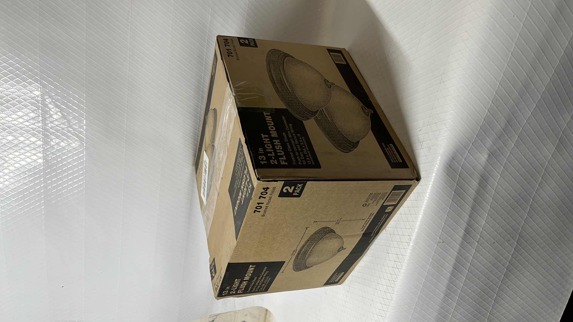 Photo 1 of NEW 13” 2-LIGHT FLUSH MOUNT 2-PACK, BRUSHED NICKEL FINISH (701 704)