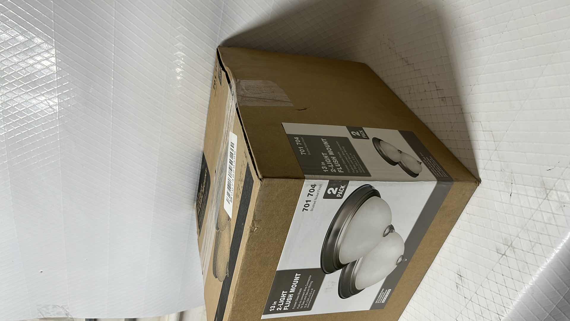 Photo 1 of NEW 13” 2-LIGHT FLUSH MOUNT 2-PACK, BRUSHED NICKEL FINISH (701 704)