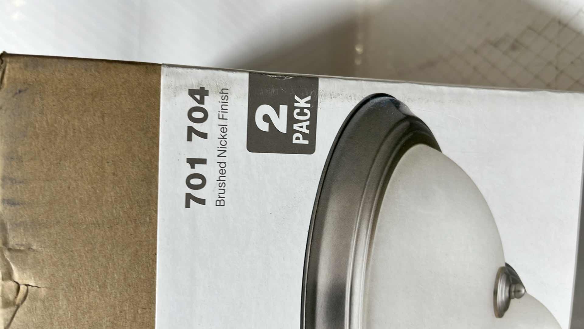 Photo 1 of NEW 13” 2-LIGHT FLUSH MOUNT 2-PACK, BRUSHED NICKEL FINISH (701 704)