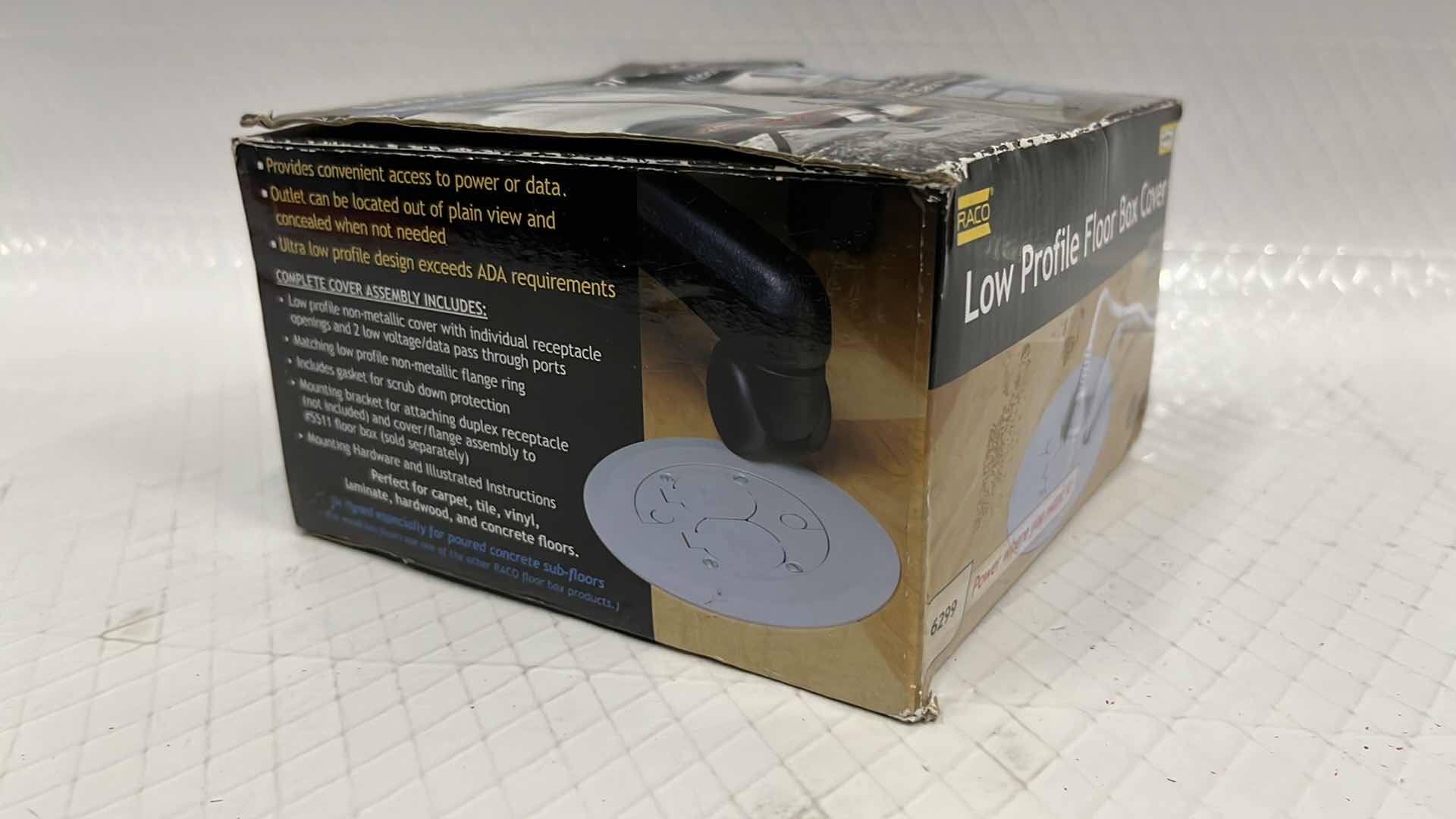 Photo 1 of NEW HUBBELL-RACO LOW PROFILE FLOOR BOX COVER, GRAY (#6299)