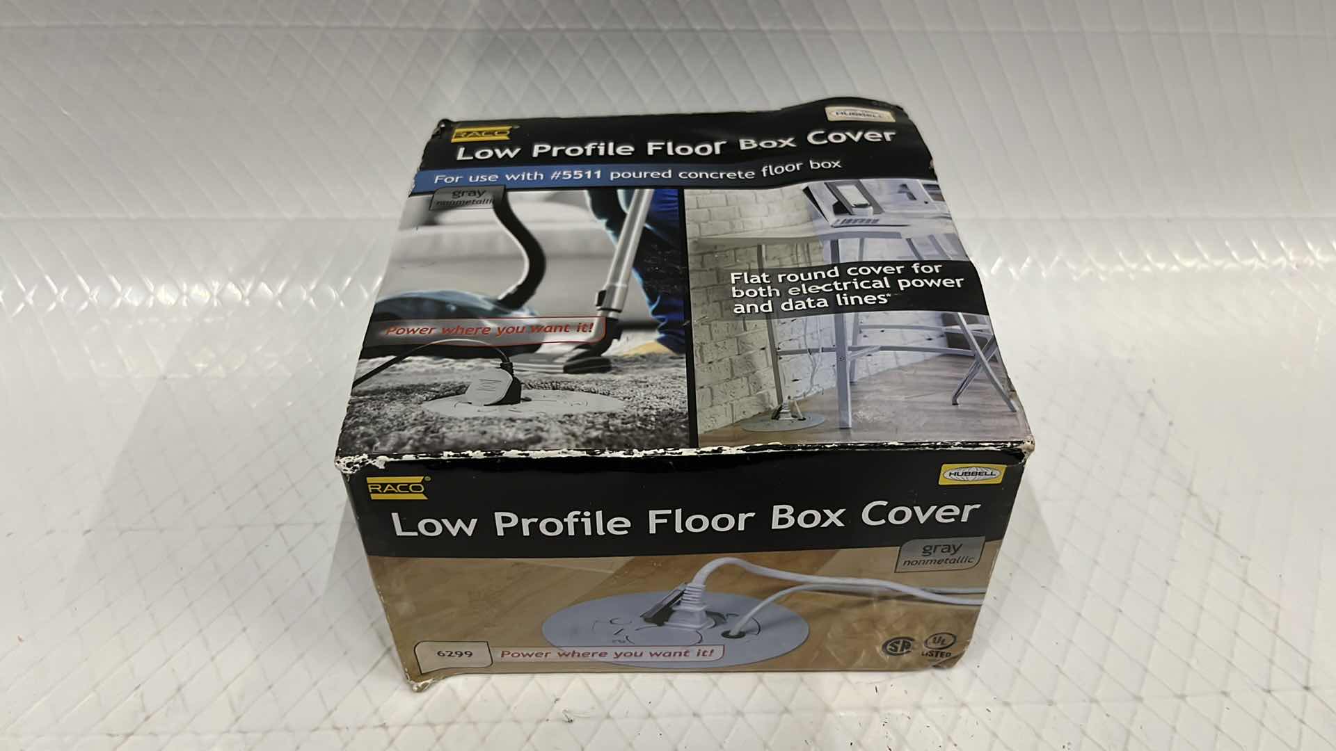 Photo 1 of NEW HUBBELL-RACO LOW PROFILE FLOOR BOX COVER, GRAY (#6299)