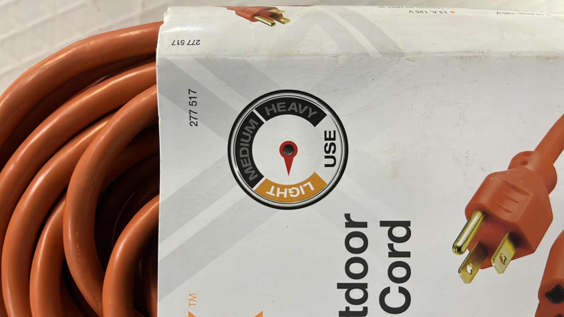 View 3 of 2- NEW HDX 50 FT INDOOR/OUTDOOR EXTENSION CORD, 16 GAUGE 13 AMP 125 VOLT (#277 517)