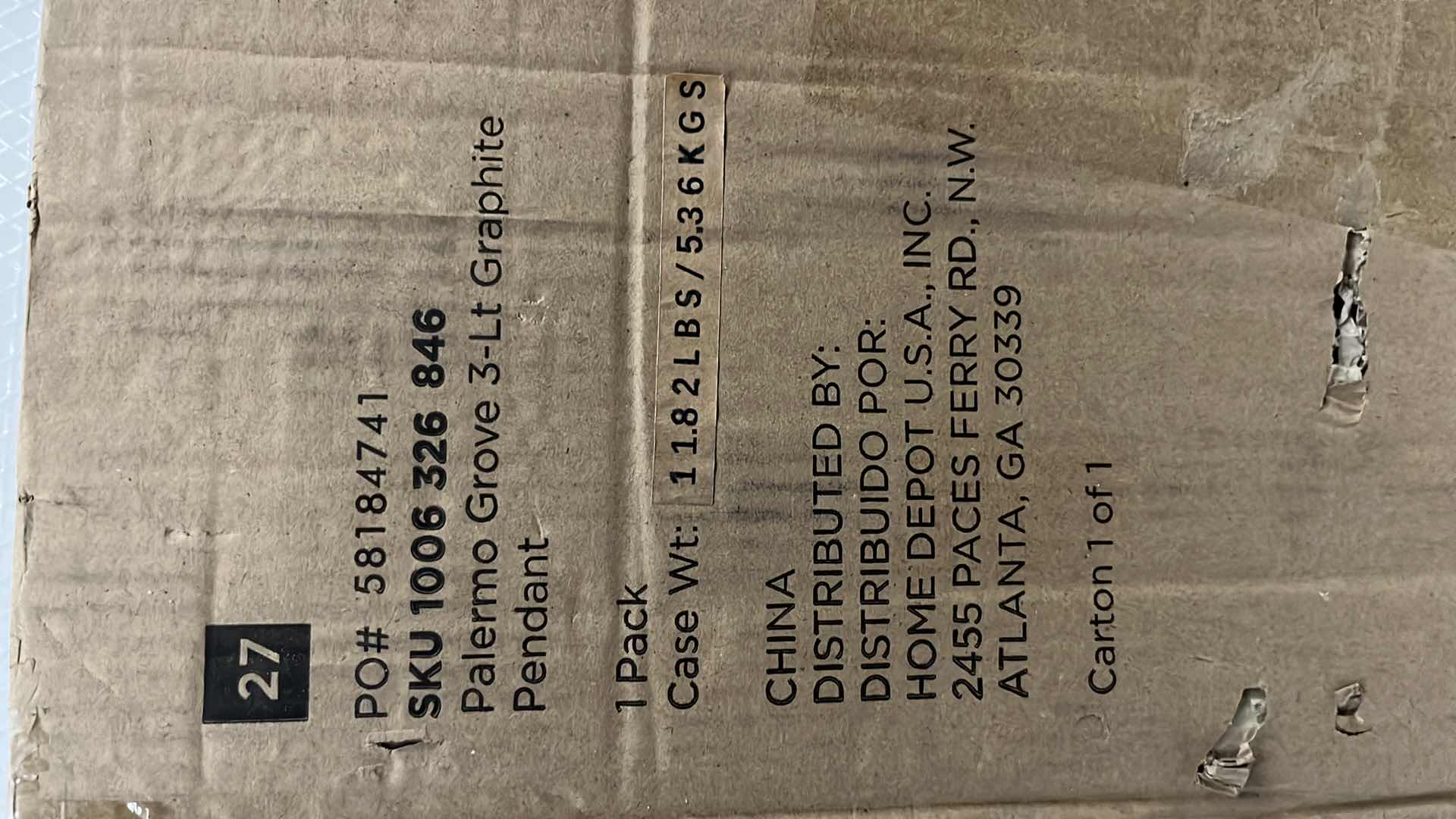 Photo 1 of NEW HOME DECORATORS COLLECTION PALERMO GROVE PENDANT, GRAPHITE FINISH W BLEACHED OAK ACCENTS (#7921HDCGRDI)