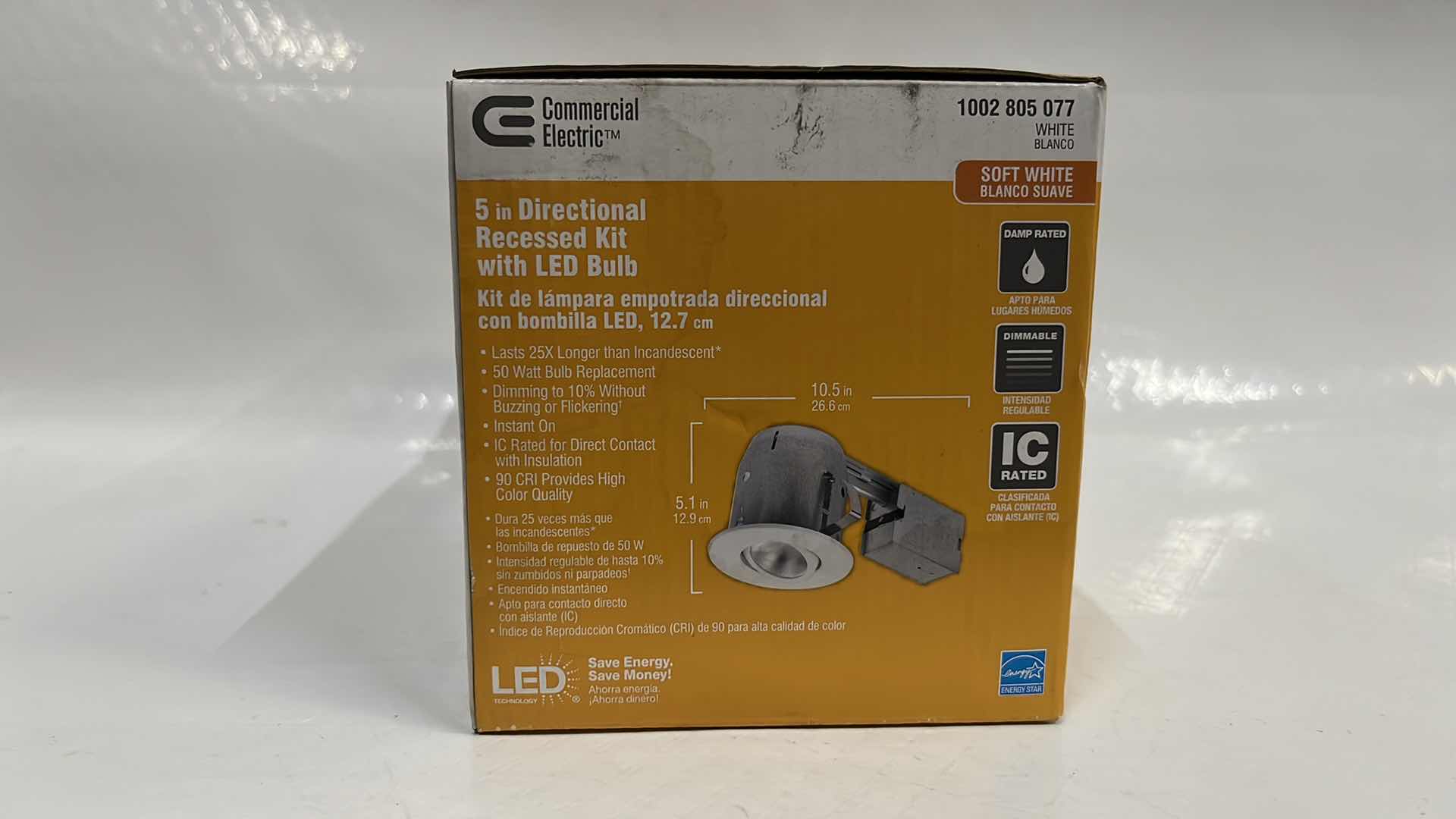 Photo 1 of NEW COMMERCIAL ELECTRIC 5” DIRECTIONAL KIT W LED BULB, SOFT WHITE (1002 805 077)