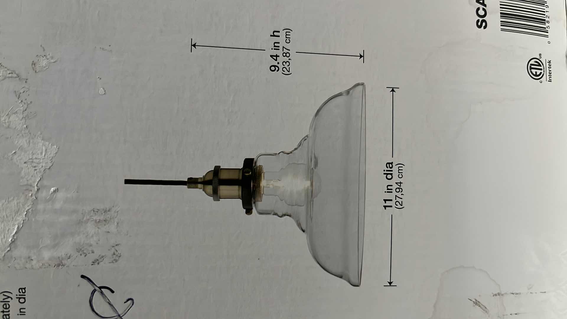 Photo 1 of HOME DECORATORS COLLECTION MINI PENDANT LIGHT FIXTURE, DARK BRONZE FINISH W ANTIQUE BRASS ACCENTS 11” X 9.4”H (#1003 569 397)