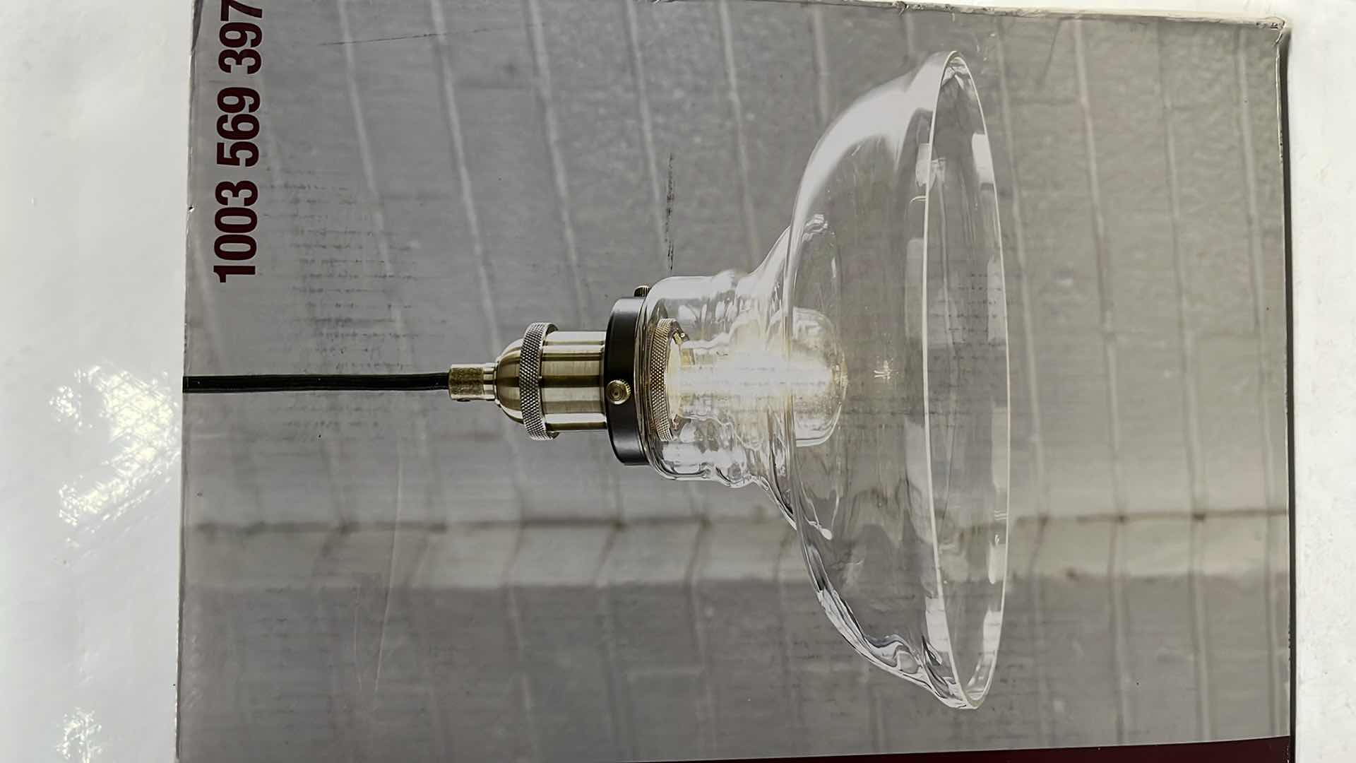 Photo 1 of HOME DECORATORS COLLECTION MINI PENDANT LIGHT FIXTURE, DARK BRONZE FINISH W ANTIQUE BRASS ACCENTS 11” X 9.4”H (#1003 569 397)