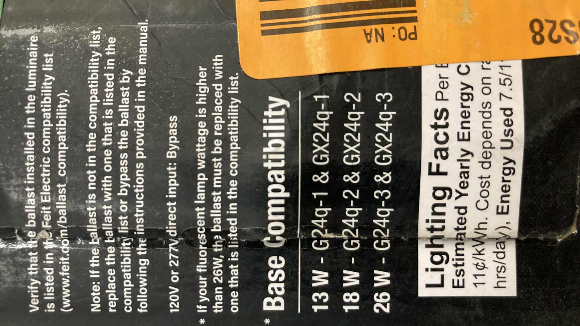 Photo 4 of NEW FIET ELECTRIC UNIVERSAL BASE LED PL MULTI WHITE LAMP BULBS 26W, 18W, 13W COMPATIBLE 4 PIN (7)