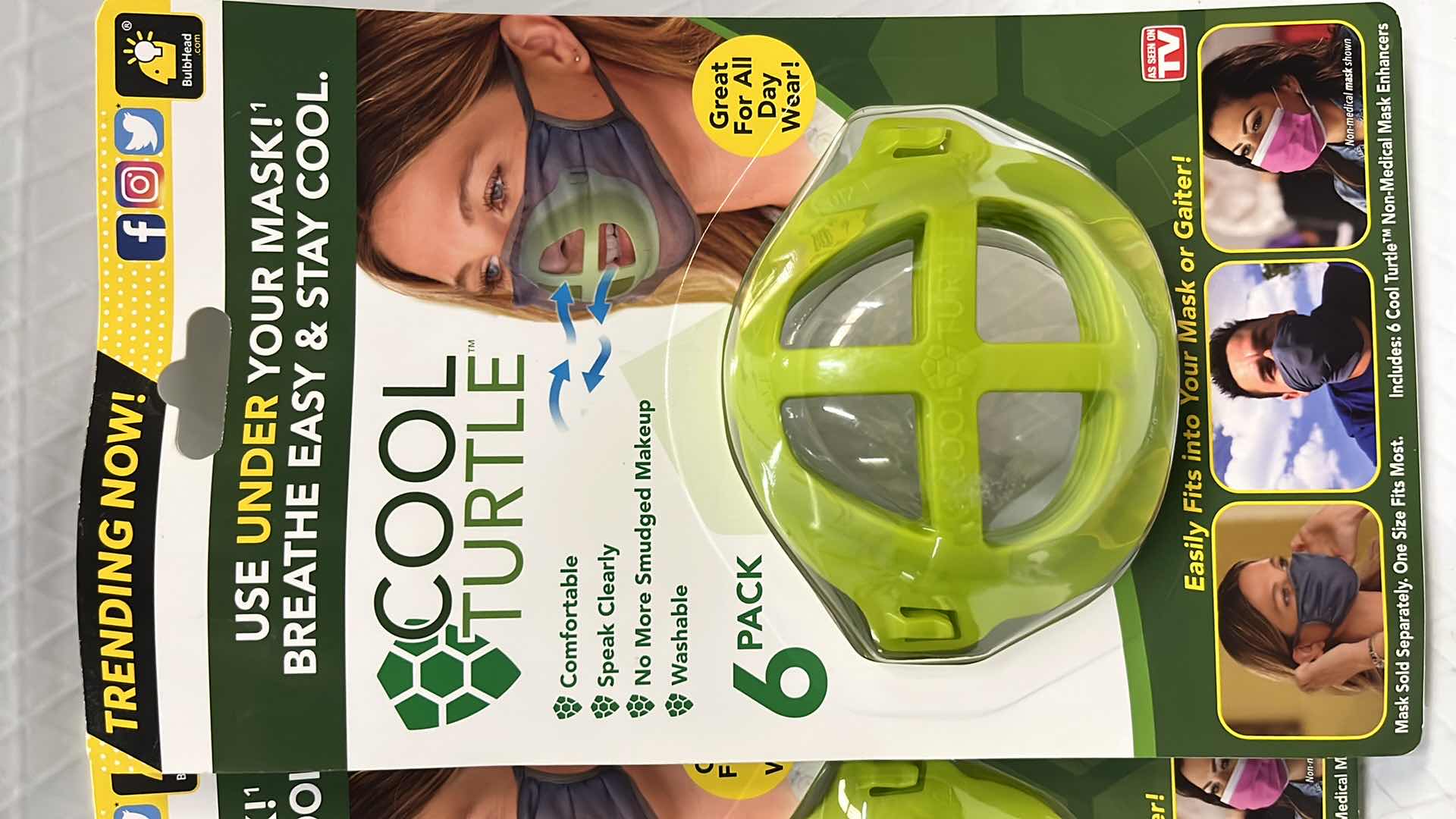 Photo 1 of 5- NEW COOL TURTLE 6-PACK NON-MEDICAL MASK ENHANCER