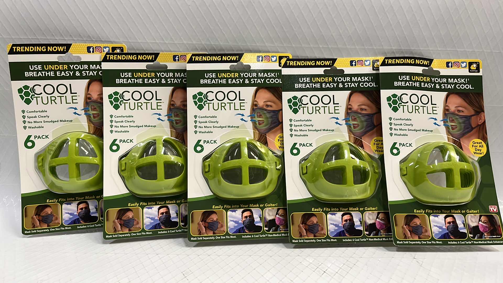 Photo 1 of 5- NEW COOL TURTLE 6-PACK NON-MEDICAL MASK ENHANCER