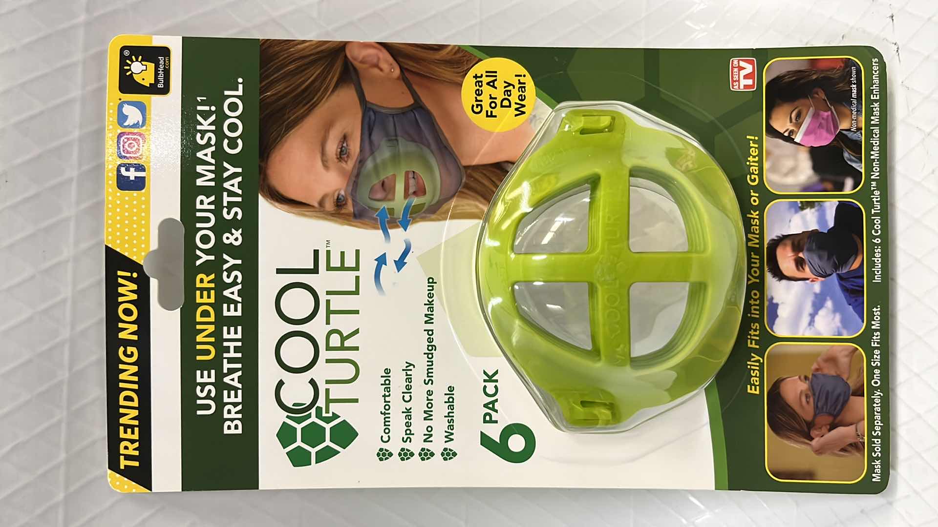 Photo 1 of 5- NEW COOL TURTLE 6-PACK NON-MEDICAL MASK ENHANCER