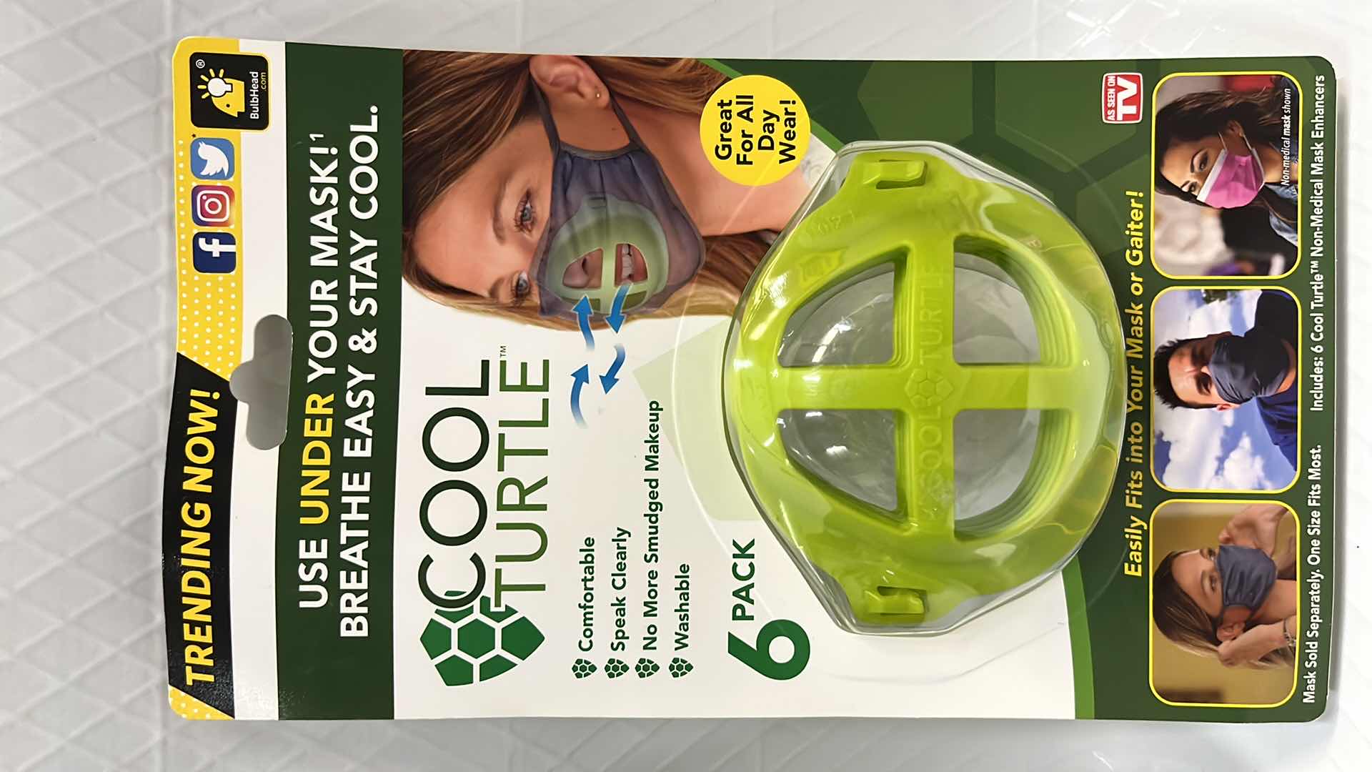 Photo 1 of 5- NEW COOL TURTLE 6-PACK NON-MEDICAL MASK ENHANCER