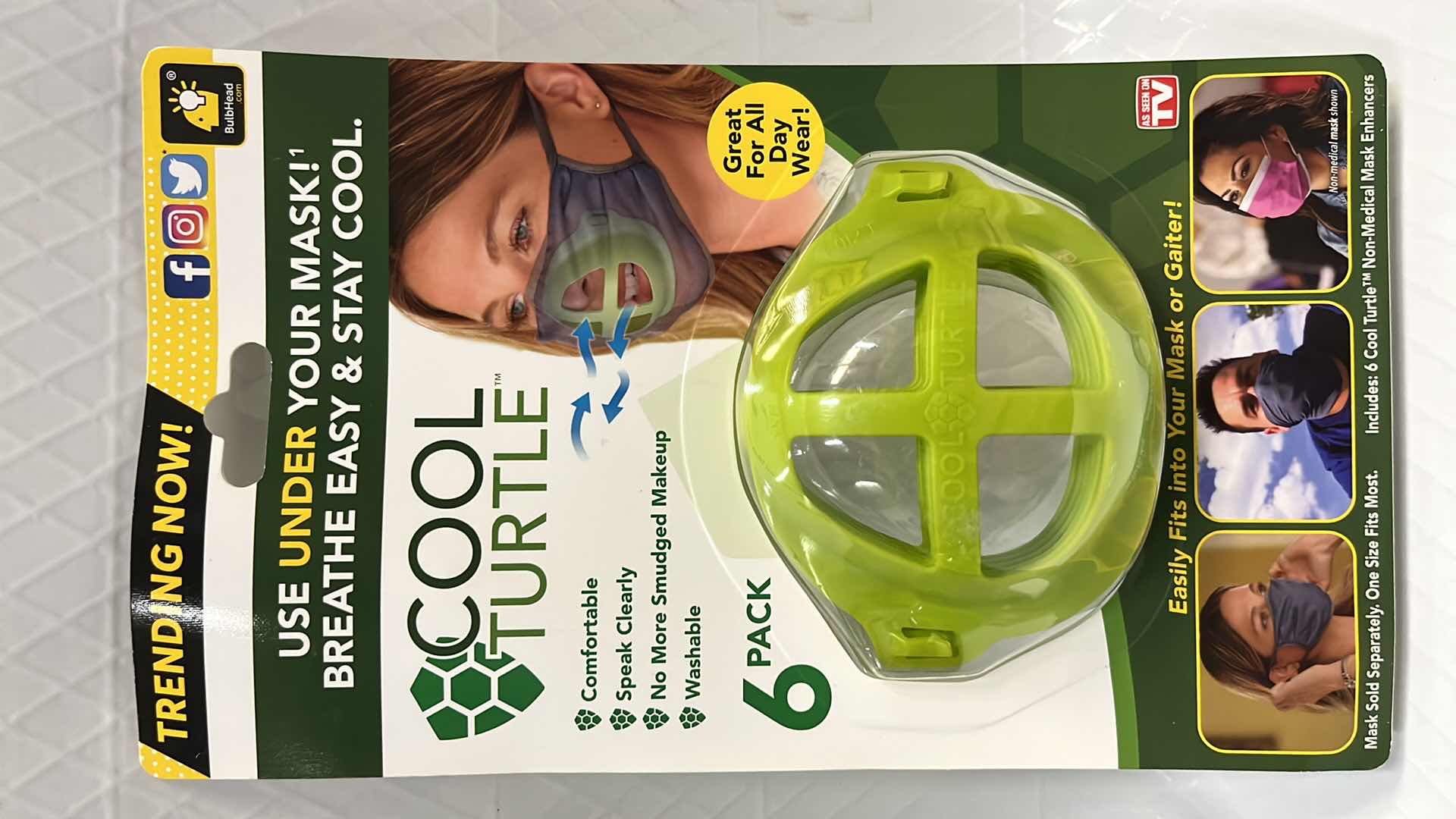View 2 of 5- NEW COOL TURTLE 6-PACK NON-MEDICAL MASK ENHANCER