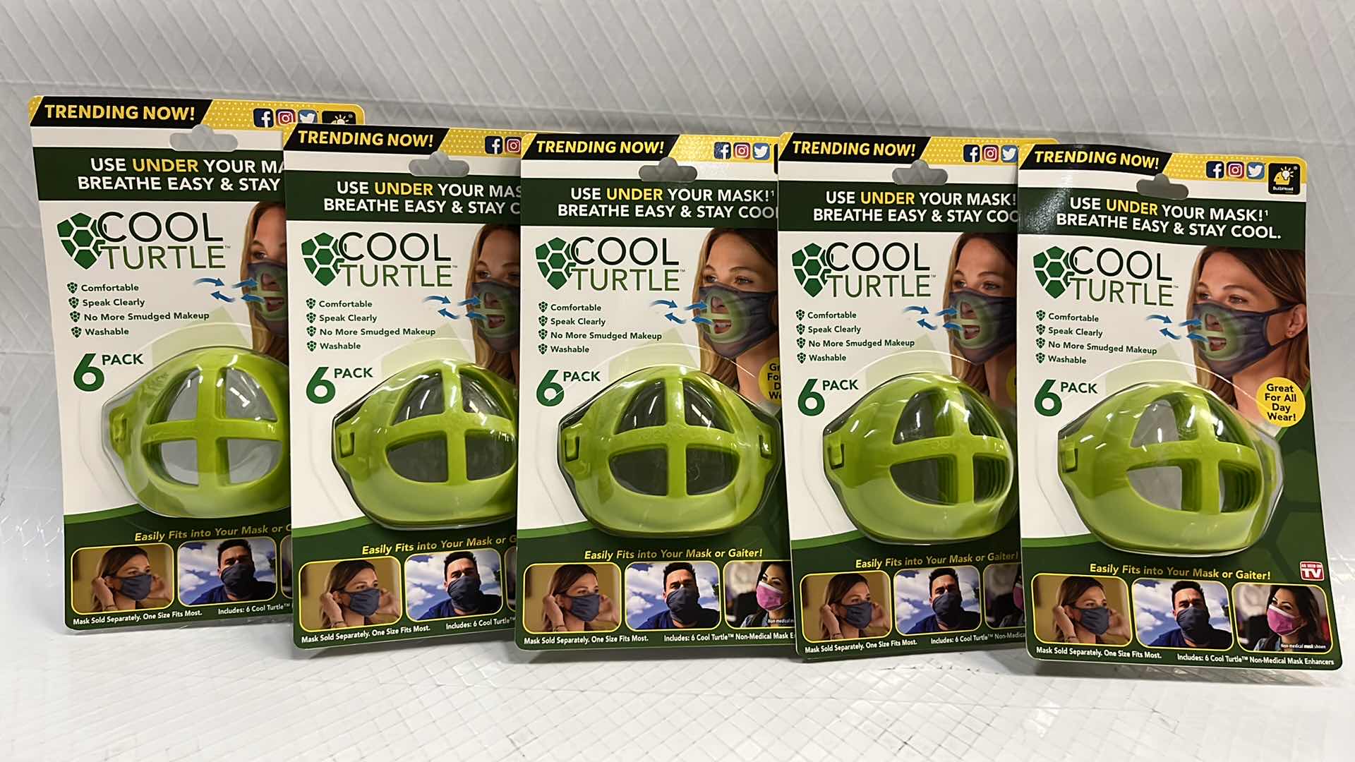 View 1 of 5- NEW COOL TURTLE 6-PACK NON-MEDICAL MASK ENHANCER