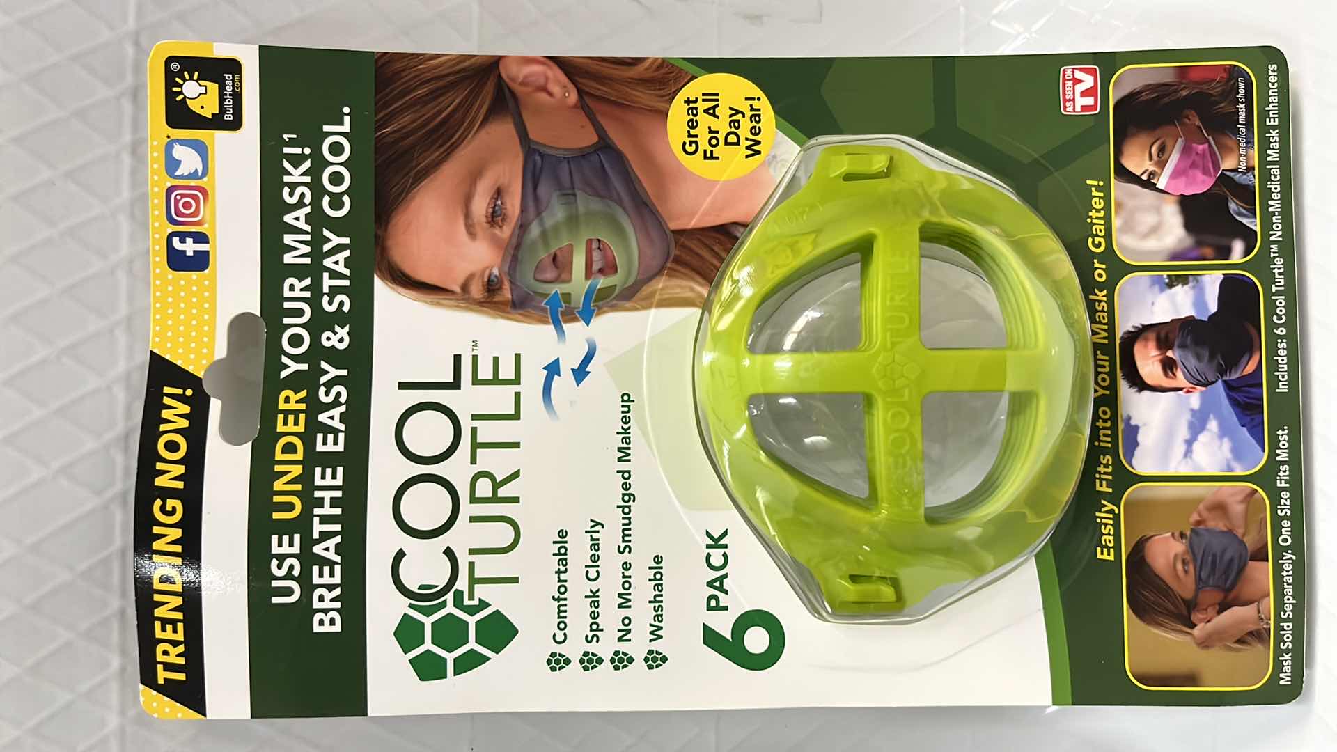 Photo 1 of 5- NEW COOL TURTLE 6-PACK NON-MEDICAL MASK ENHANCER