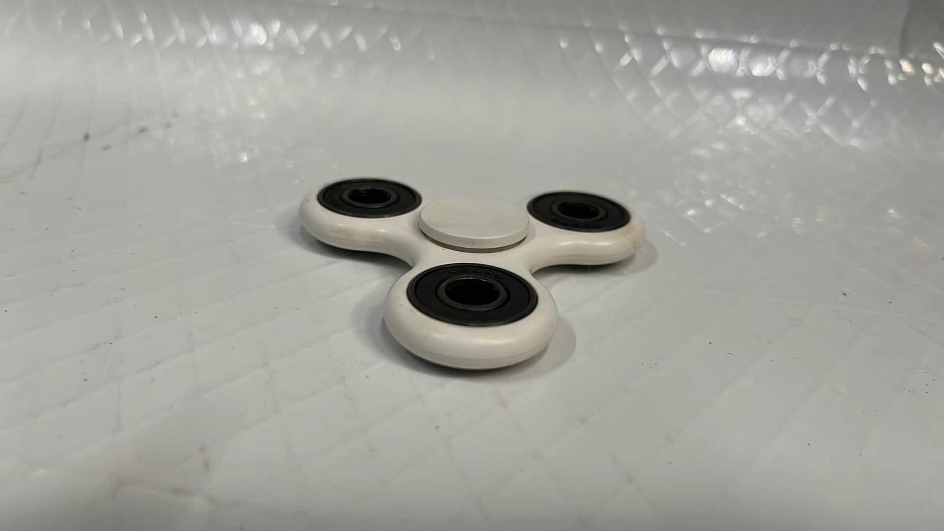 Photo 1 of 10- WHITE FIDGET SPINNER TOY, STRESS TOOL FINGER BALANCE FUN