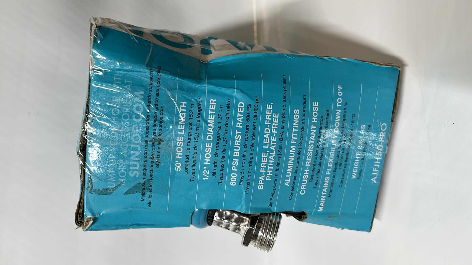 Photo 1 of NEW AQUAJOE 50FT GARDEN HOSE, FIBER JACKET WEATHER & ABRASION RESISTANT (AJFJH50-PRO)