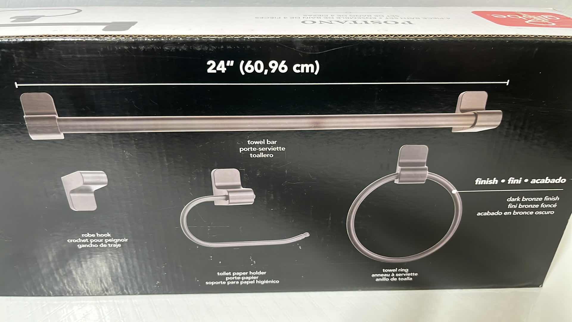 Photo 1 of NEW GLOBE ELECTRIC POSITANO 4-PC BATH SET, DARK BRONZE FINISH (#51699)