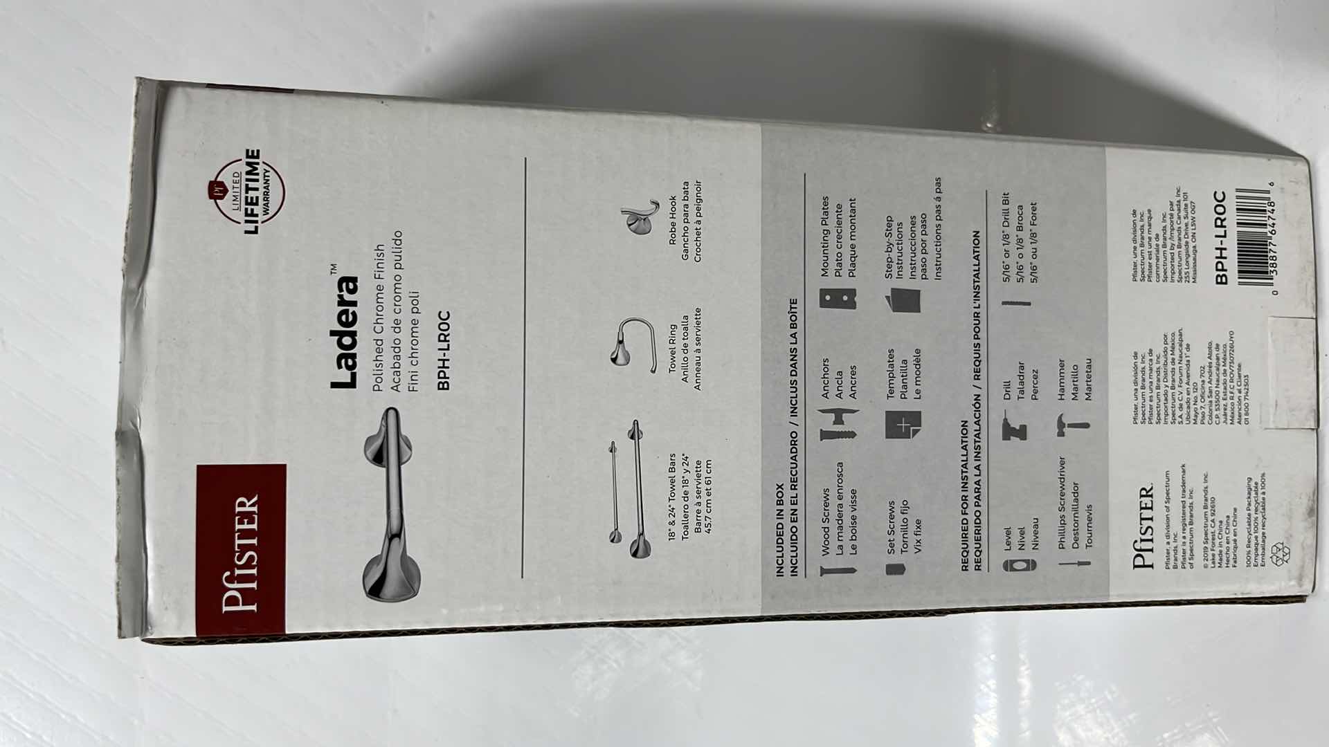 Photo 1 of 3- NEW PFISTER LADERA COLLECTION POLISHED CHROME FINISH TOILET PAPER HOLDER (BPH-LROC)